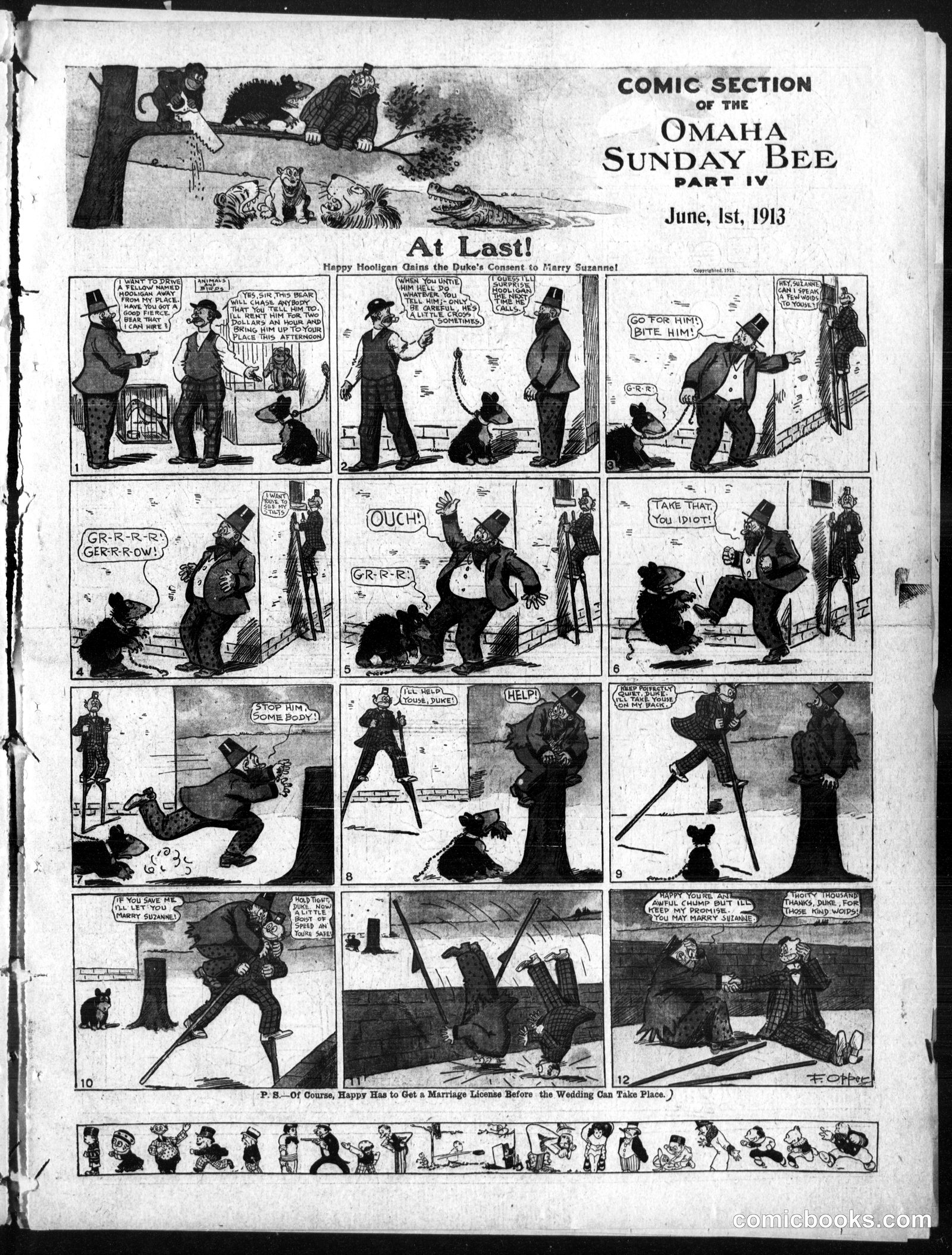 Happy Hooligan — Omaha Sunday Bee, June 1, 1913