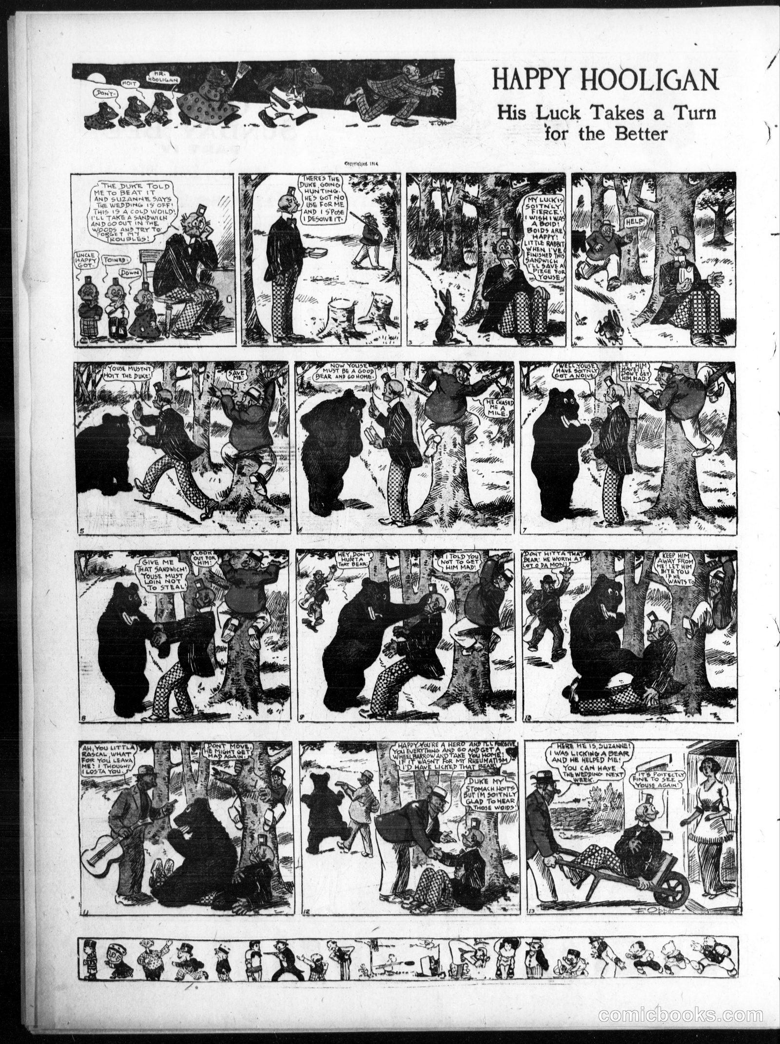Happy Hooligan — Omaha Daily Bee, January 25, 1914