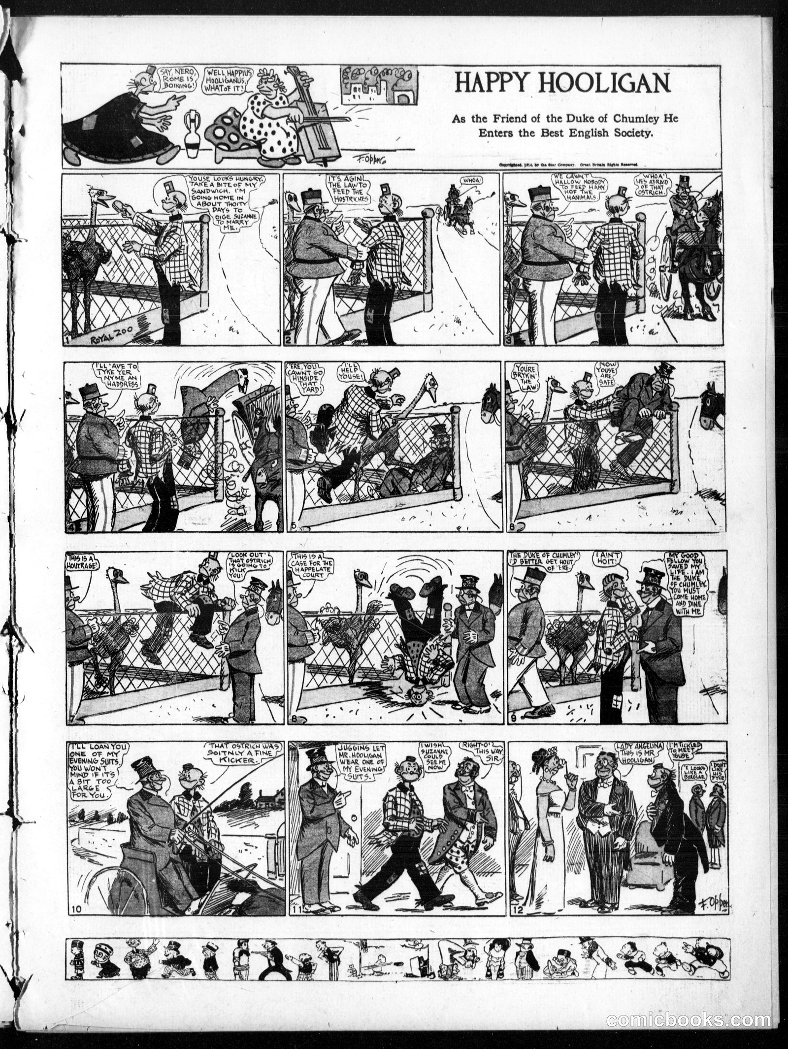 Happy Hooligan — Omaha Daily Bee, July 12, 1914