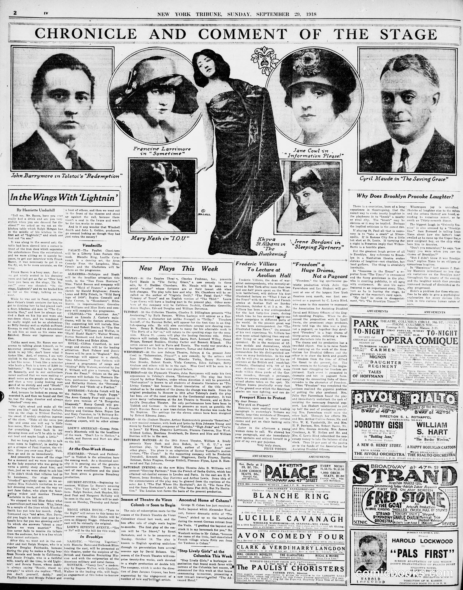 Happy Hooligan — New-York Tribune, September 29, 1918