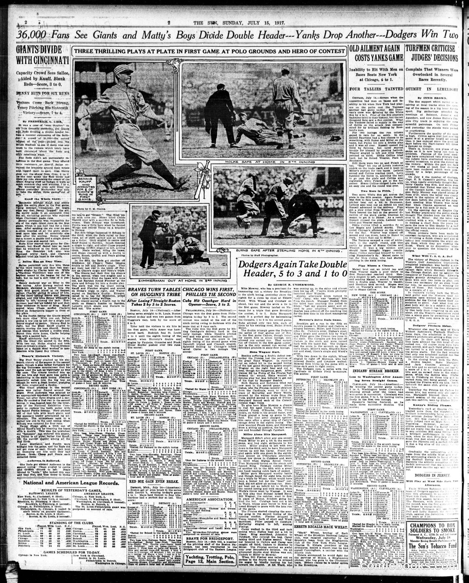 The Sun (New York), July 15, 1917 — Sports Page