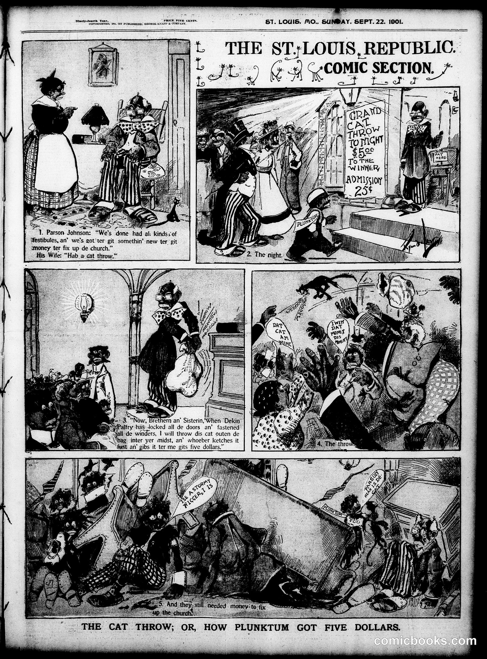 The Cat Throw; or, How Plunktum Got Five Dollars