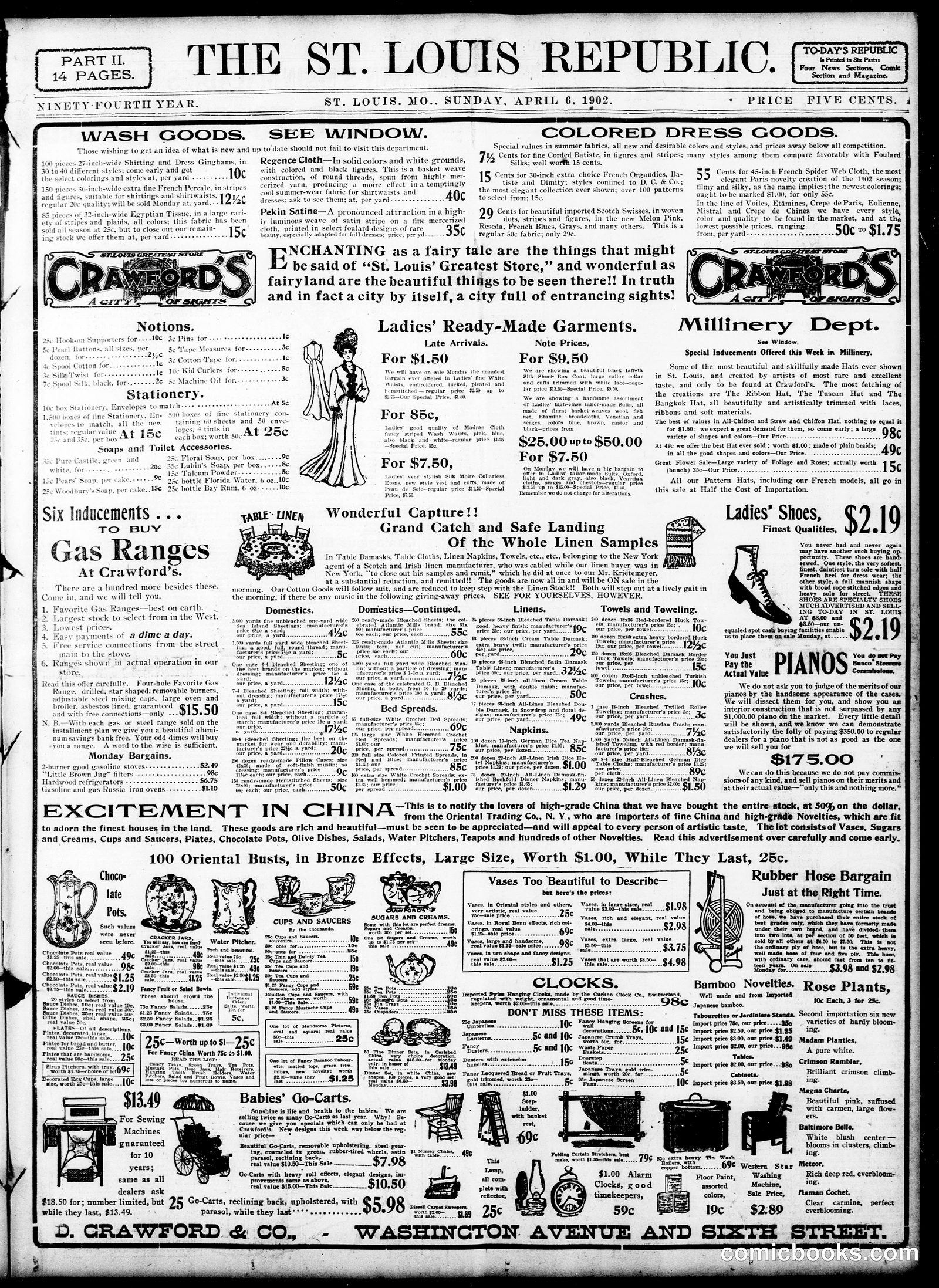 Sunday Comic Section