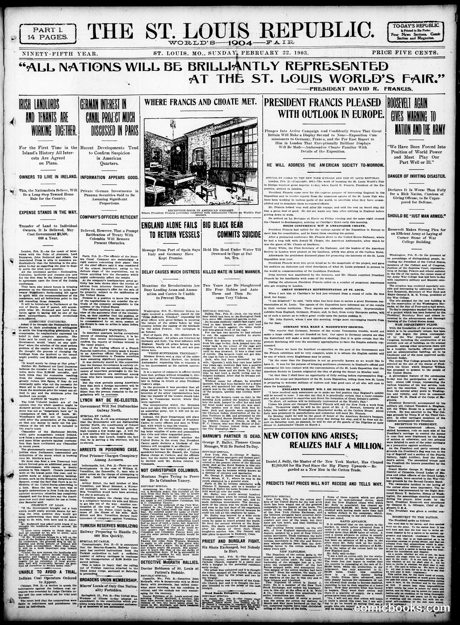 Sunday Newspaper Comic Section