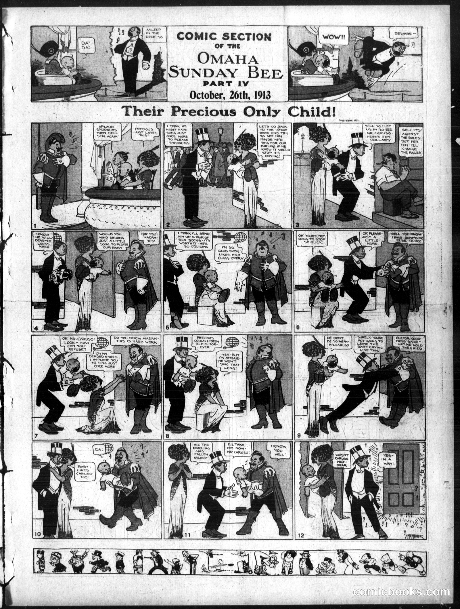 Comic Section of the Omaha Sunday Bee — 'Their Precious Only Child!'