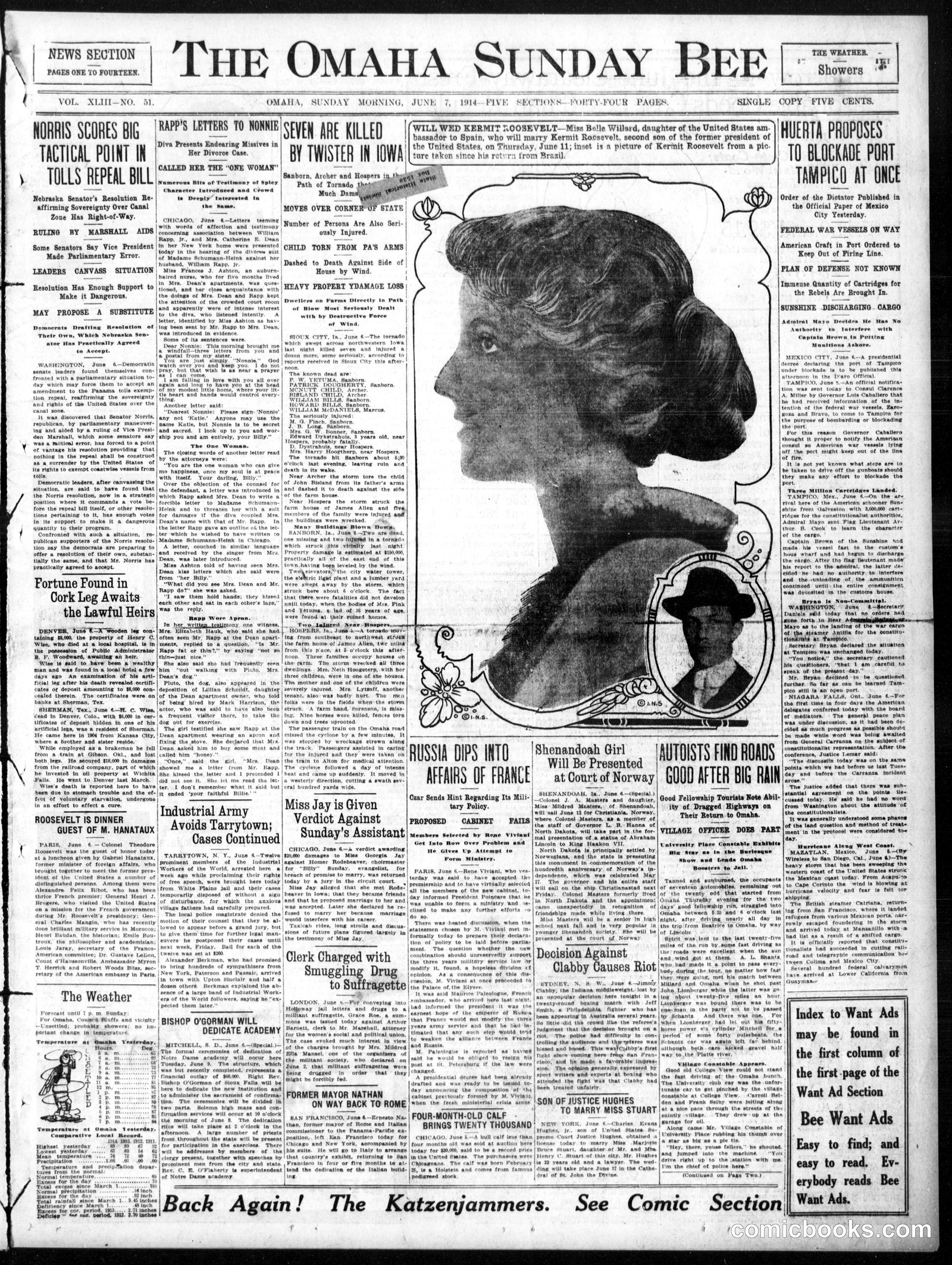 The Katzenjammer Kids — Omaha Sunday Bee, June 7, 1914