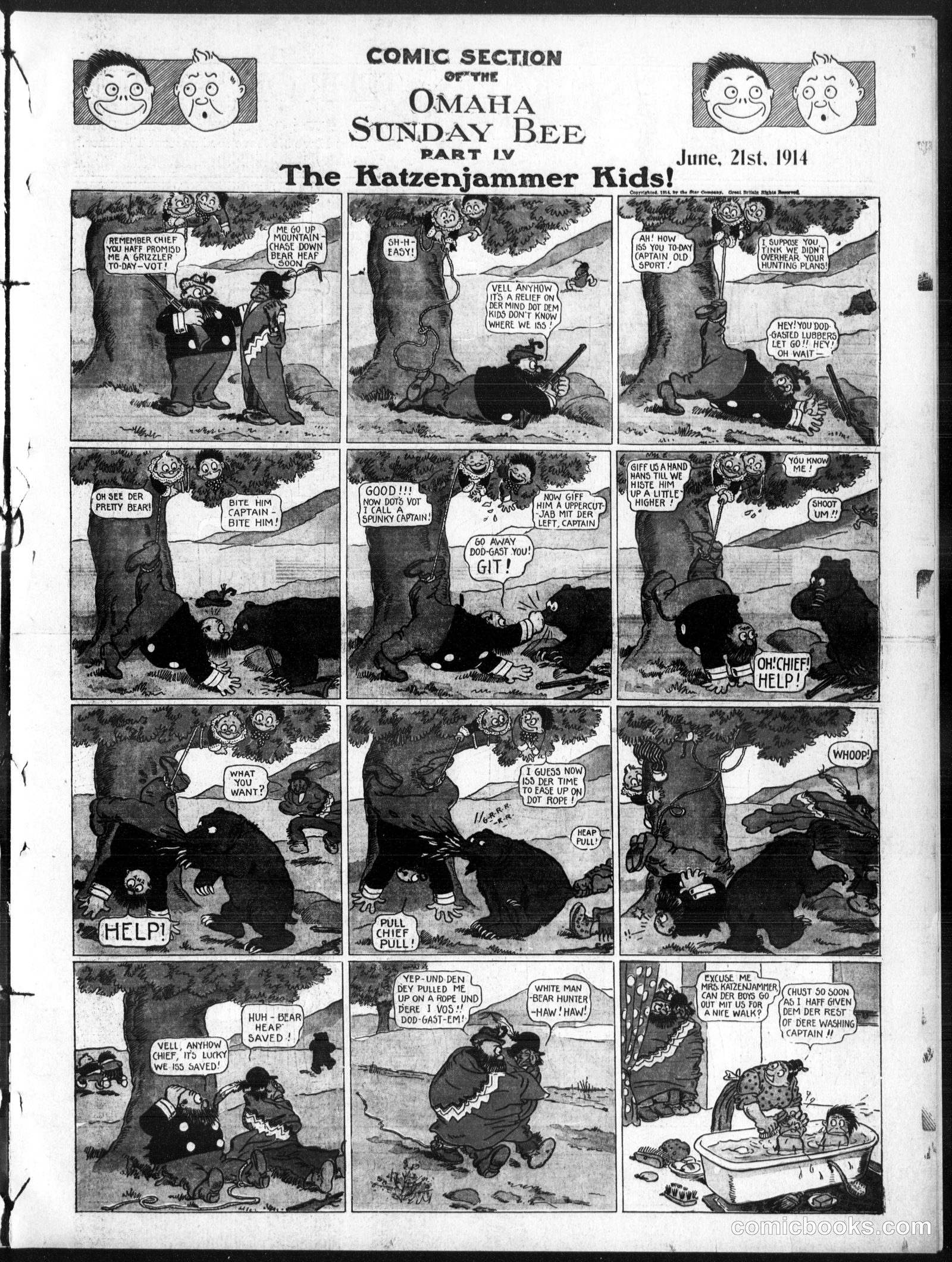 The Katzenjammer Kids — Omaha Sunday Bee, June 21, 1914