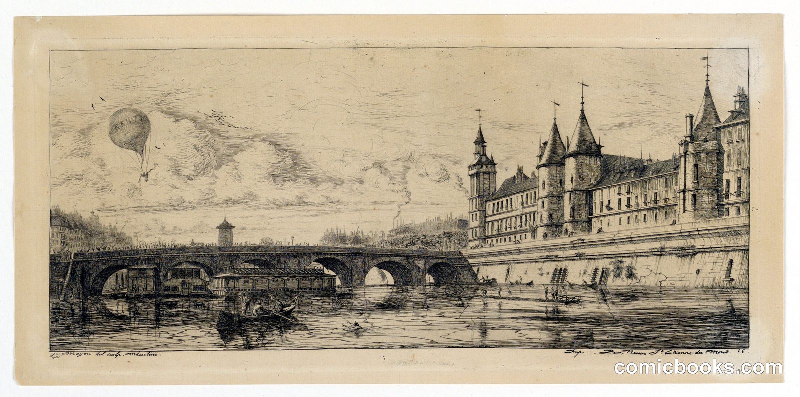 Le Pont-au-Change by Charles Meryon, French, 1821–1868