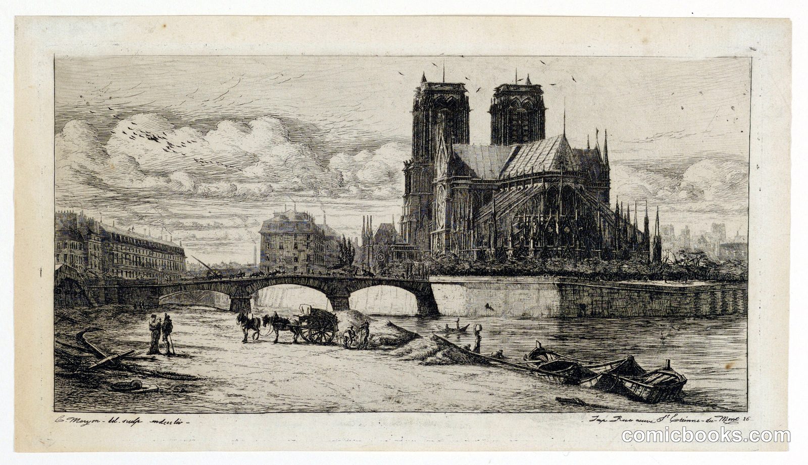 L'Abside de Notre-Dame de Paris by Charles Meryon, French, 1821–1868