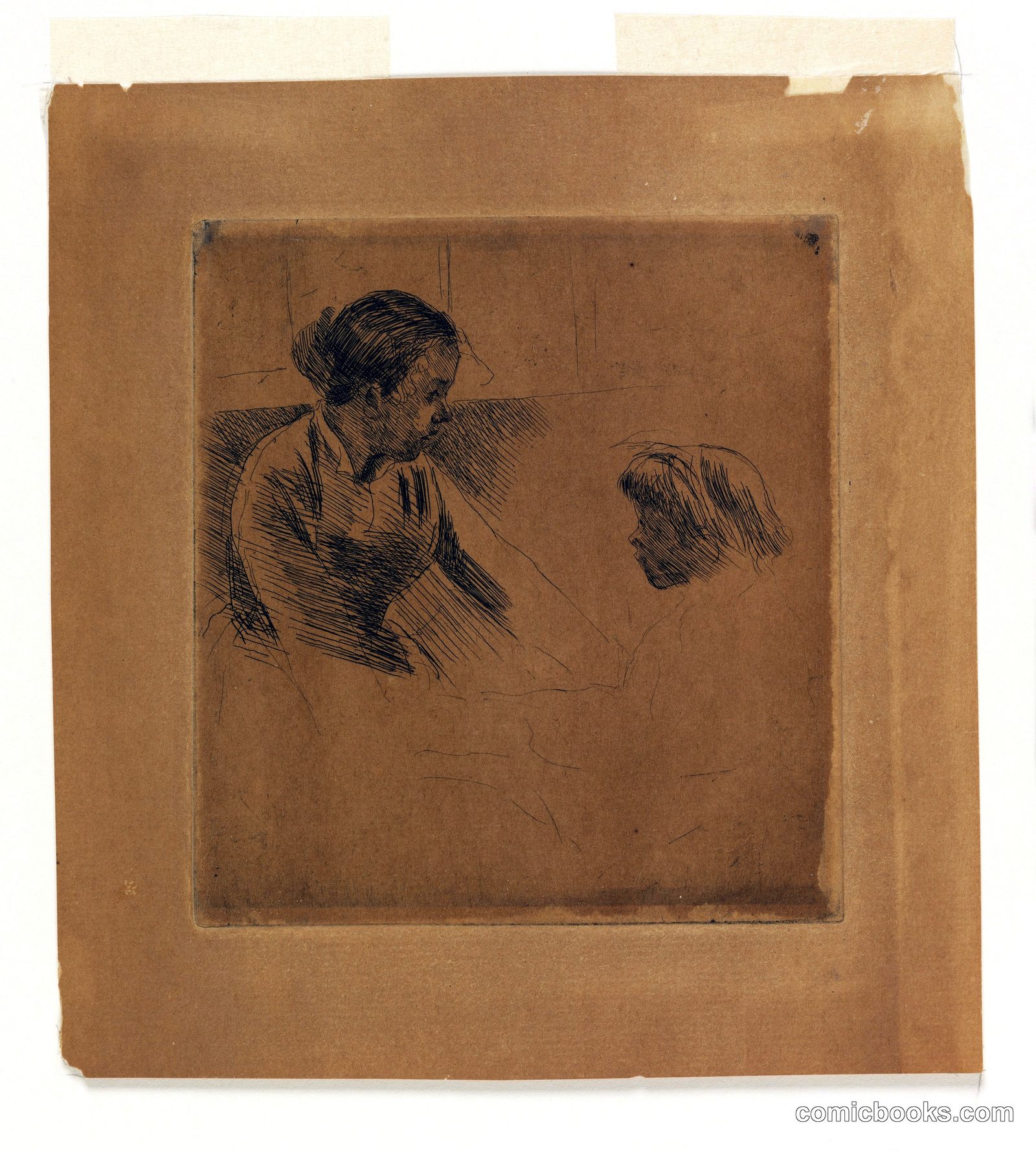 Susan and Child Facing Each Other by Mary Cassatt