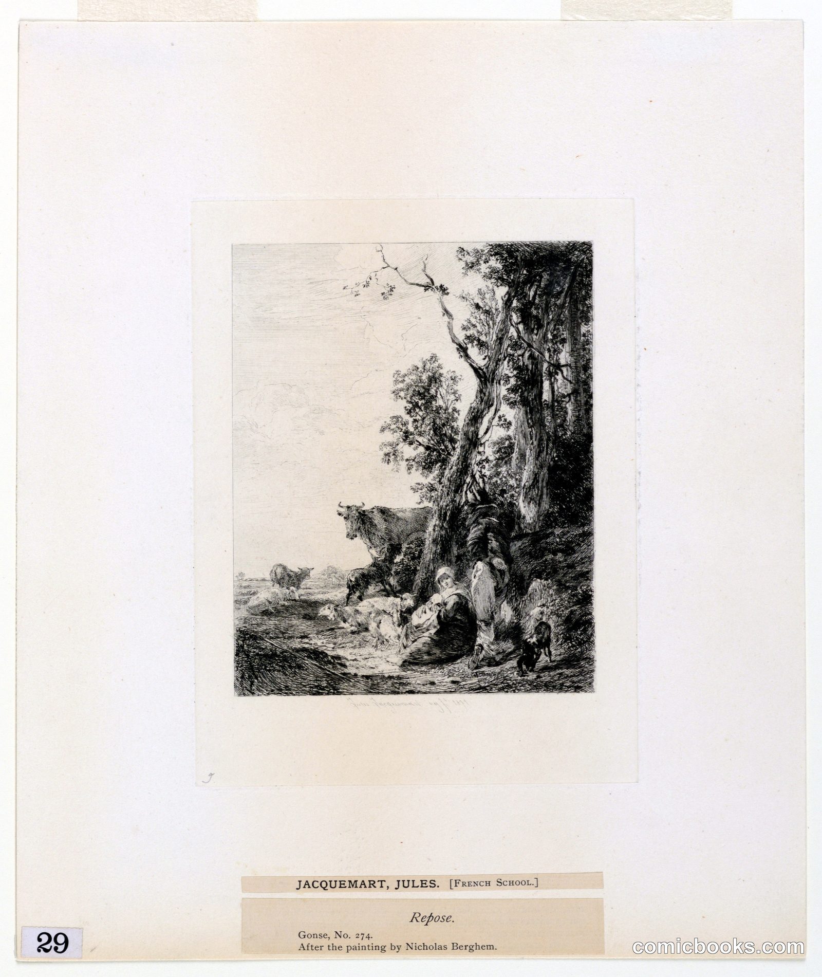 Repose by Jules Ferdinand Jacquemart
