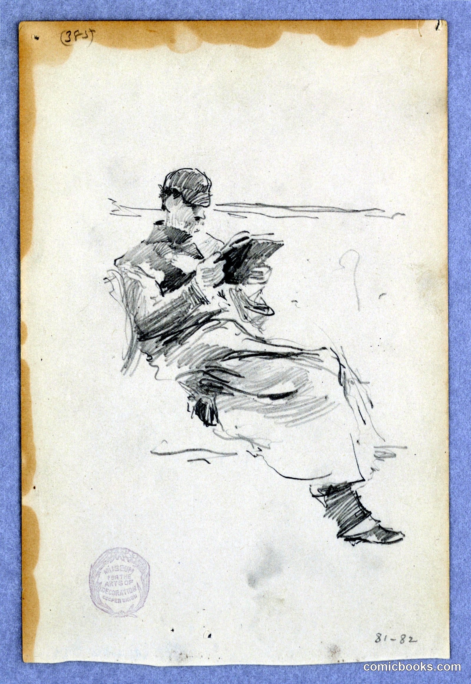 Study of a Man Reading by Robert Frederick Blum, American, 1857–1903