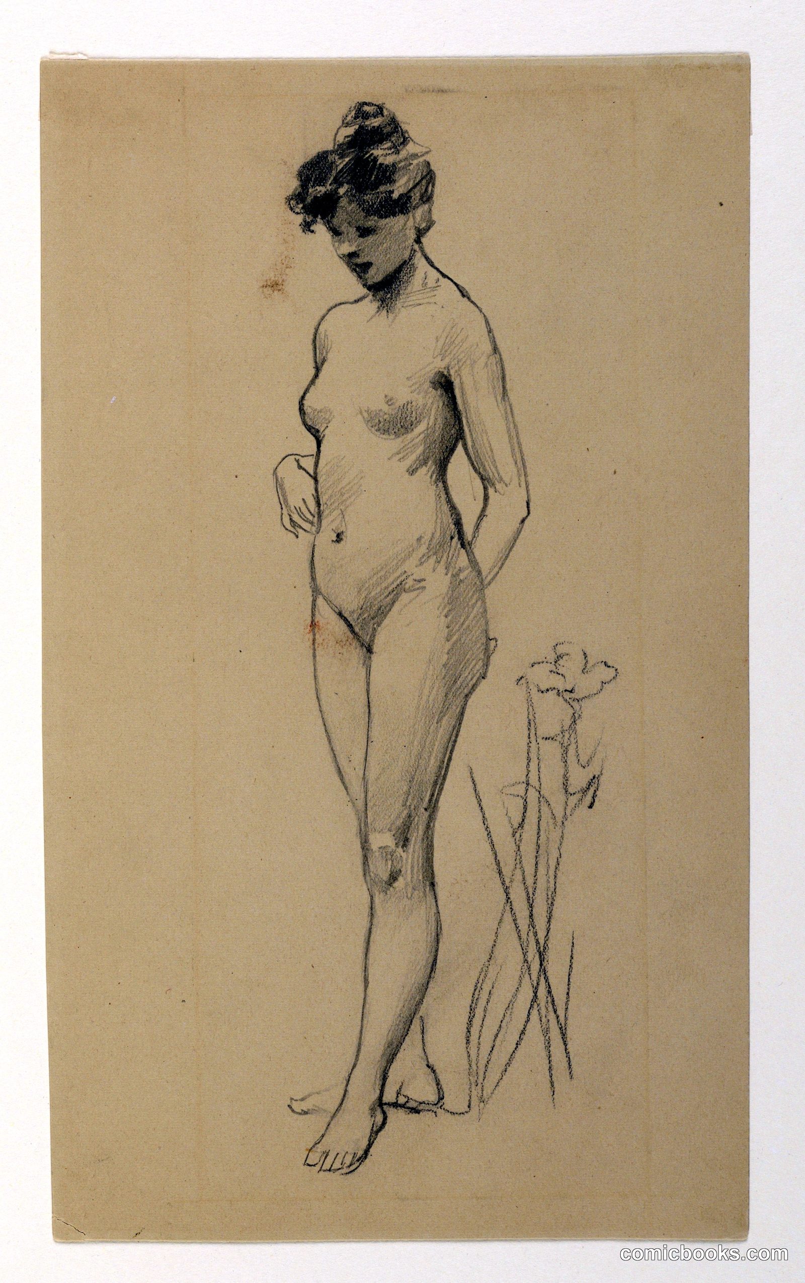 Standing Female Nude by James Wells Champney, American, 1843–1903