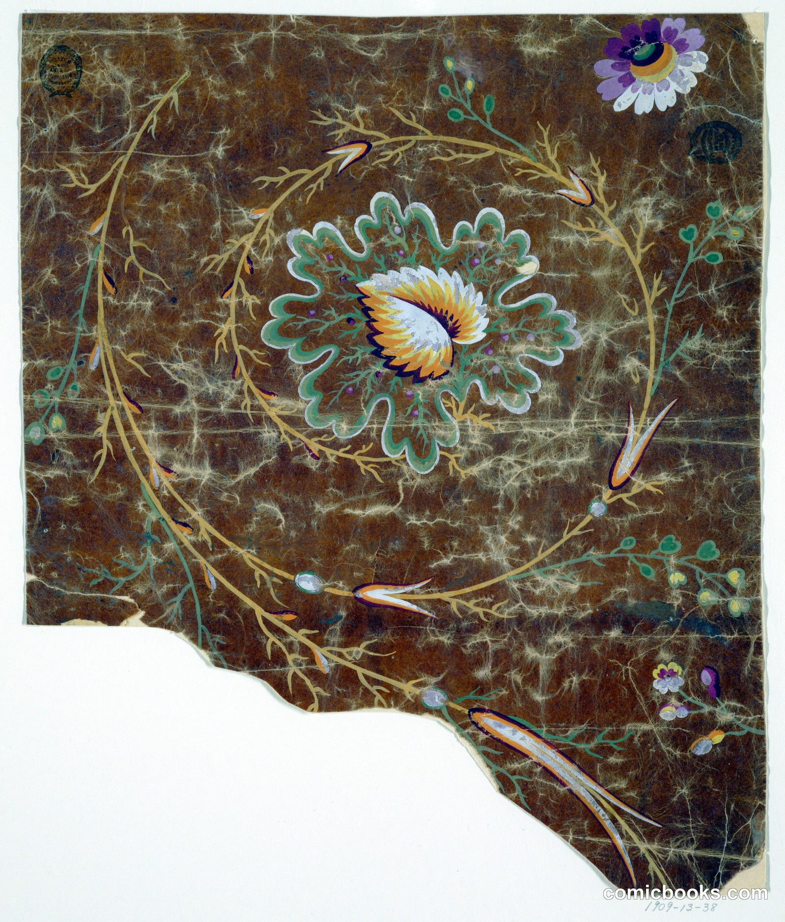 Design for a Silk Brocade, Fragment