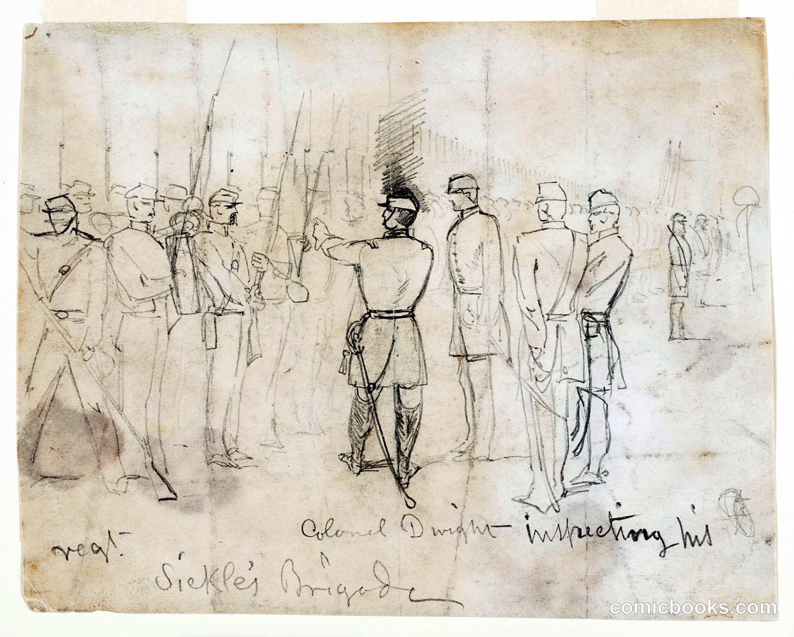 Col. Dwight Inspecting His Regiment by Winslow Homer, American, 1836–1910