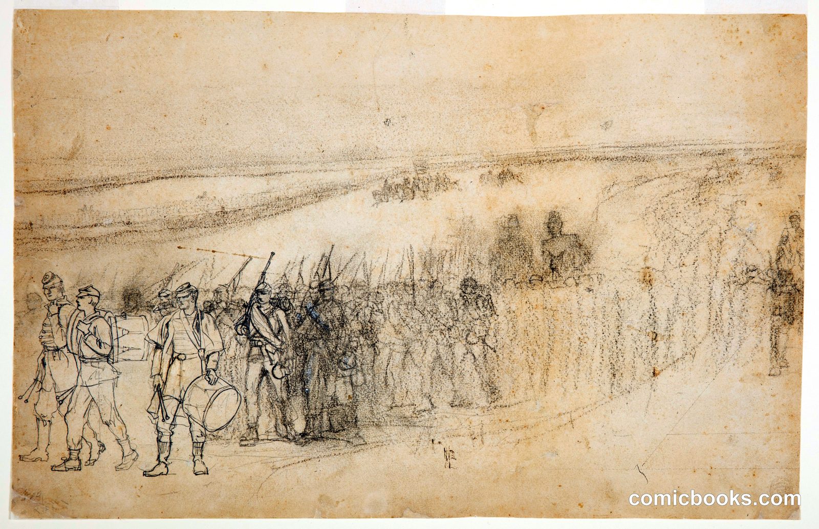 Marching Infantry Column by Winslow Homer, American, 1836–1910