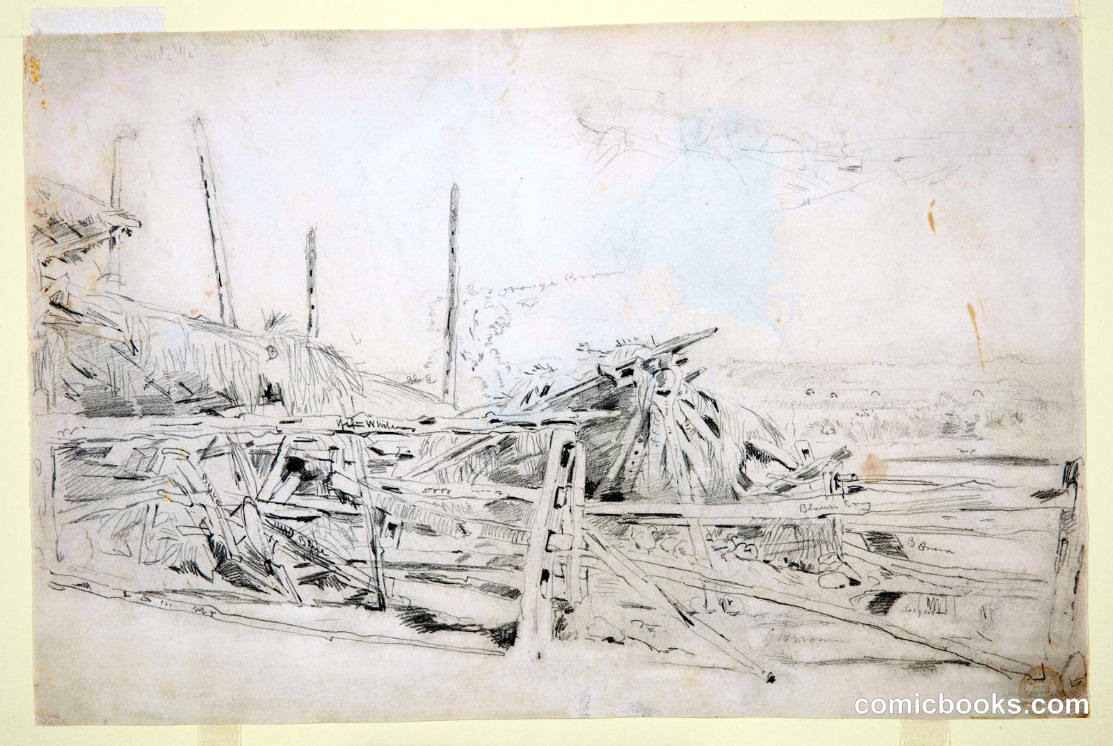 Haystack and Rail Fence by Winslow Homer, American, 1836–1910