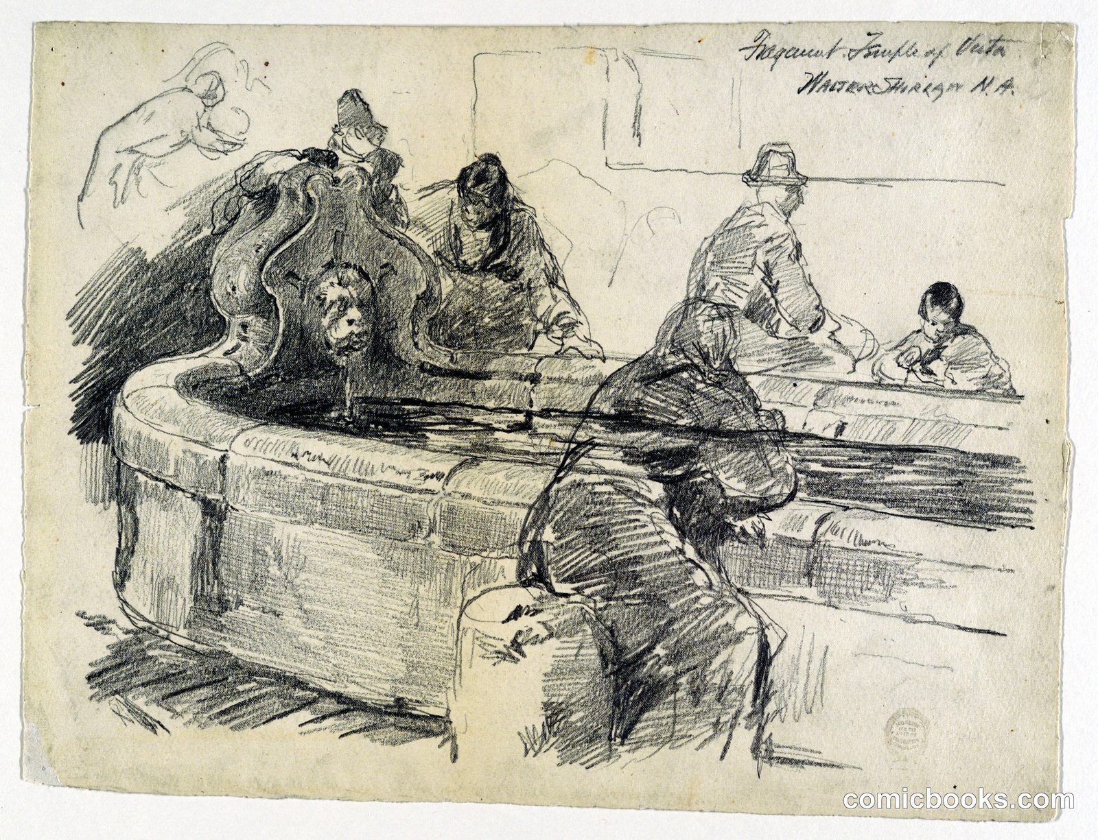 Study for Temple of Vesta by Walter Shirlaw, American, b. Scotland, 1838–1909