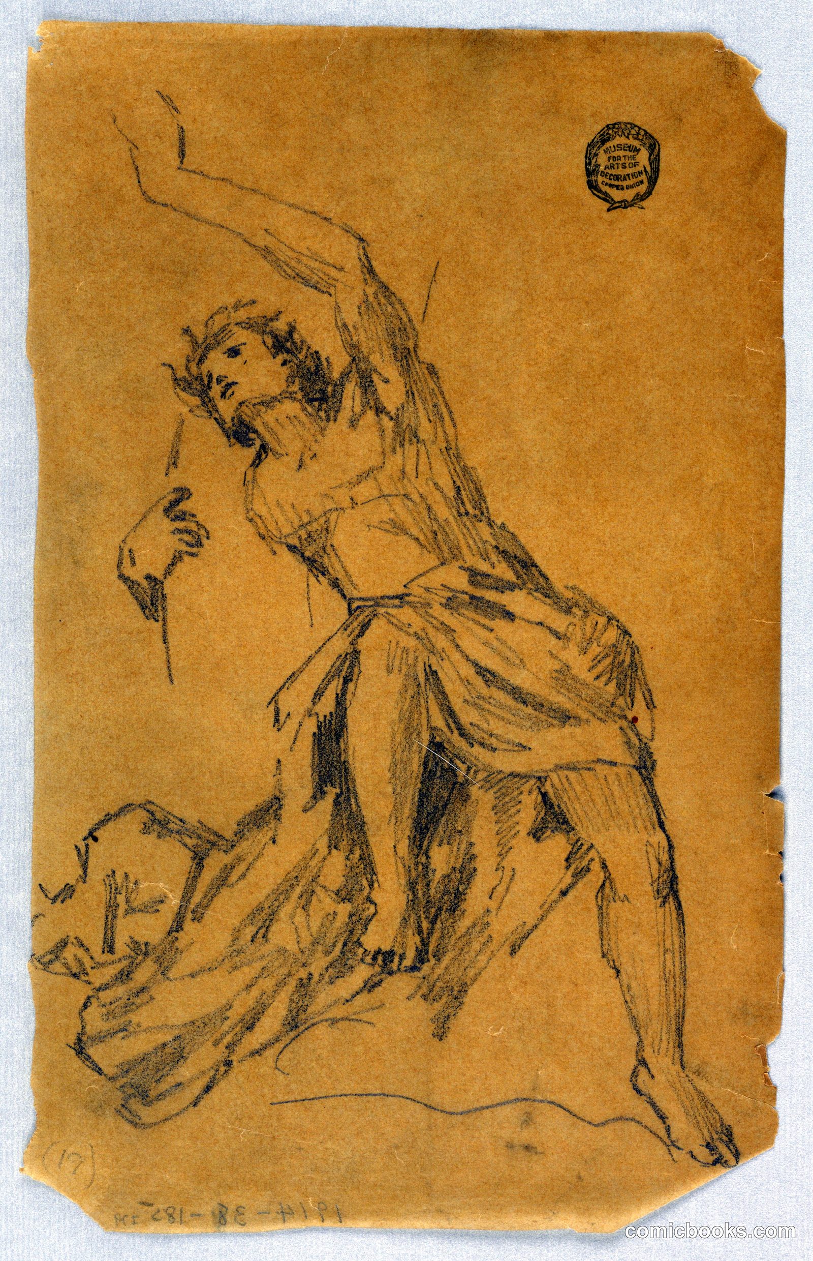 Figure Study with Drapery by Francis Augustus Lathrop, American, 1849–1909