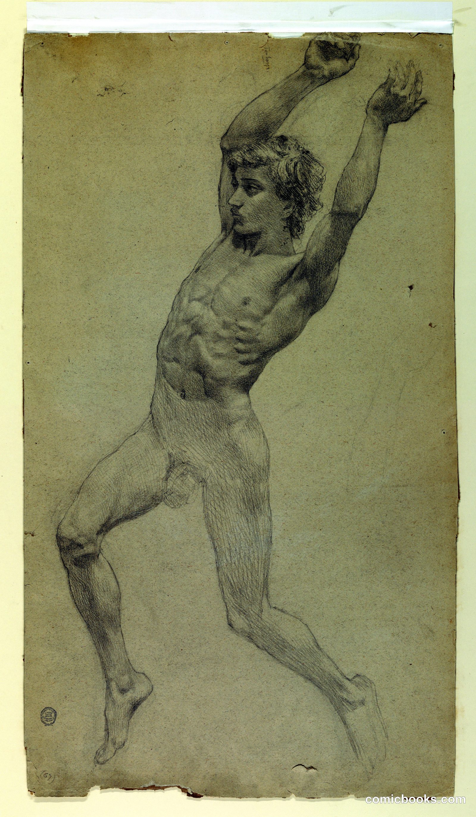 Figure Study for Diana and Her Attendants among the Constellations by Francis Augustus Lathrop, American, 1849–1909