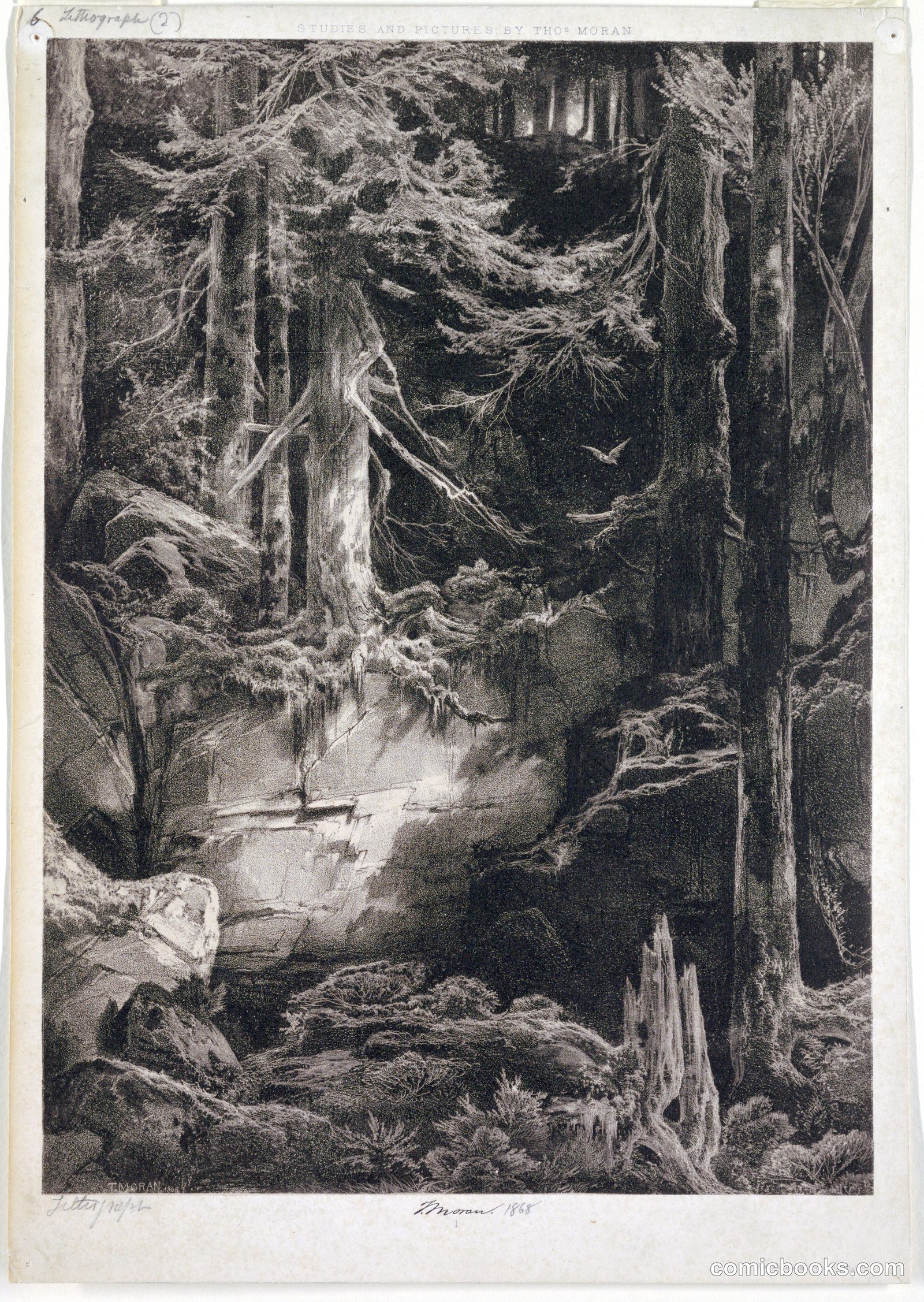 A Forest Glen by Thomas Moran, American, b. Britain, 1837–1926