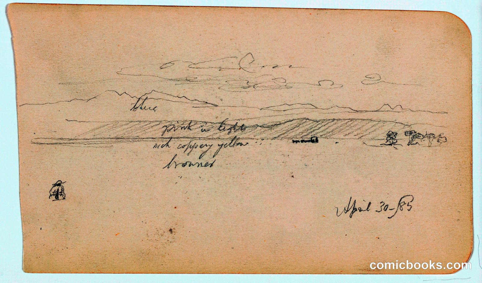 Mountainous Landscape with a Figure, Mexico by Frederic Edwin Church, American, 1826–1900