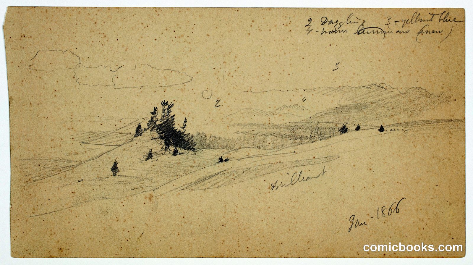 Winter View from Long Hill, Hudson, New York by Frederic Edwin Church, American, 1826–1900