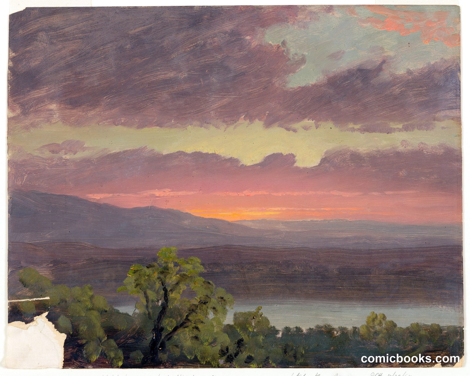 Sunset over the Hudson Valley, Hudson, New York by Frederic Edwin Church, American, 1826–1900