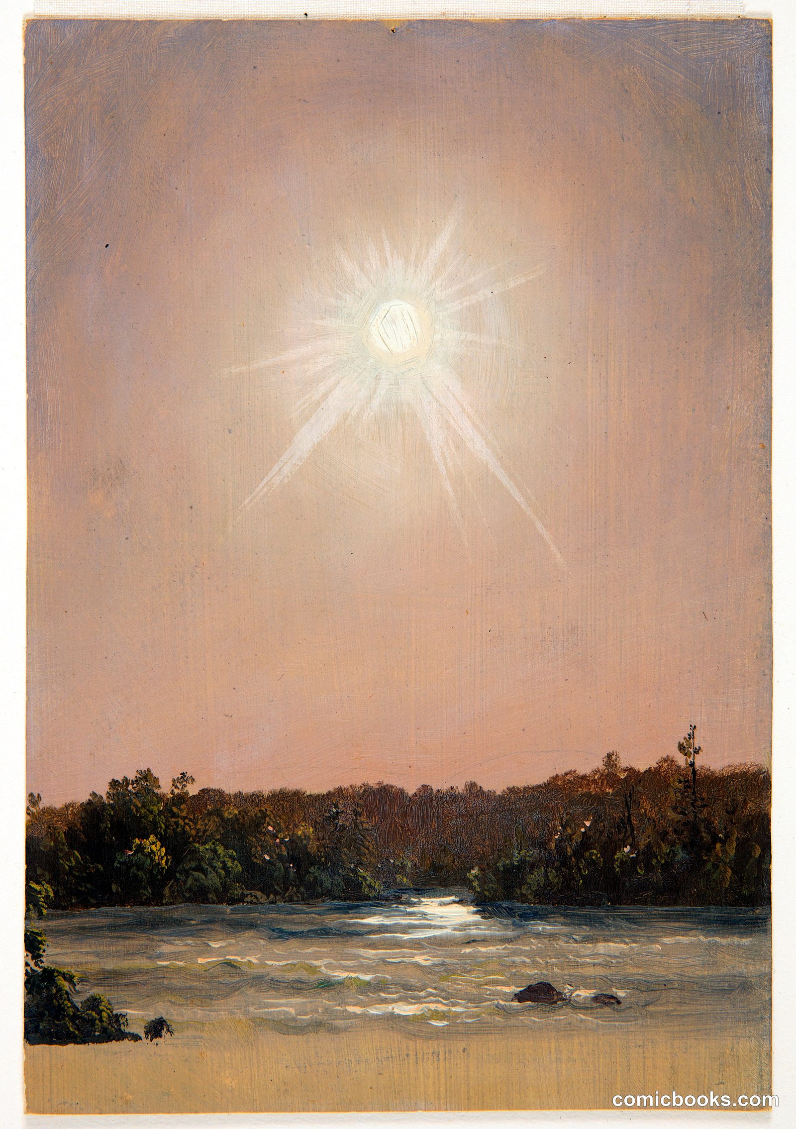 Late Afternoon Sun Above a River by Frederic Edwin Church, American, 1826–1900