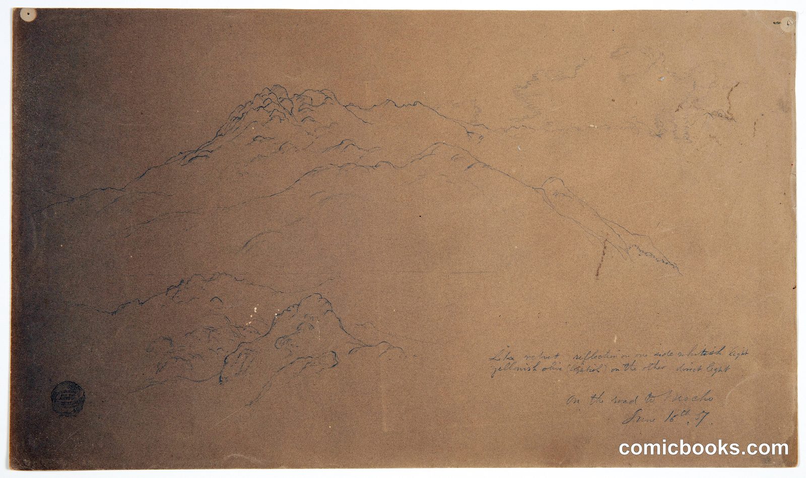 Mountain Landscape on the Road to Mocha, Ecuador by Frederic Edwin Church, American, 1826–1900