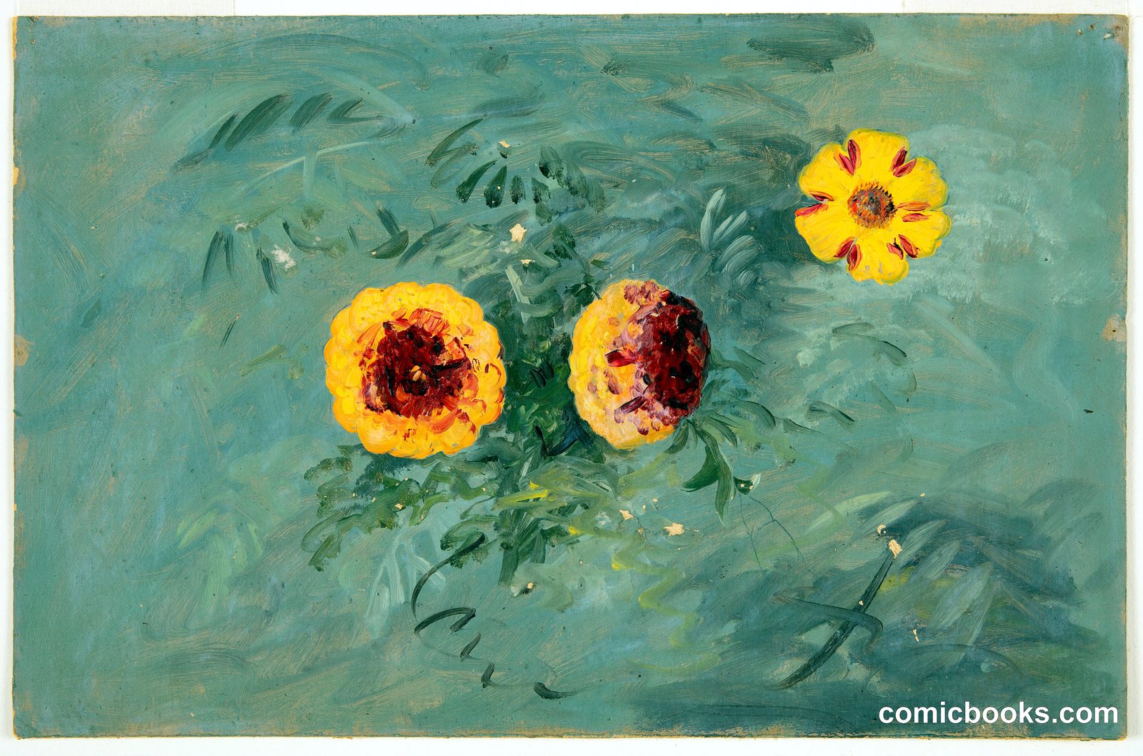 Zinnias by Frederic Edwin Church, American, 1826–1900