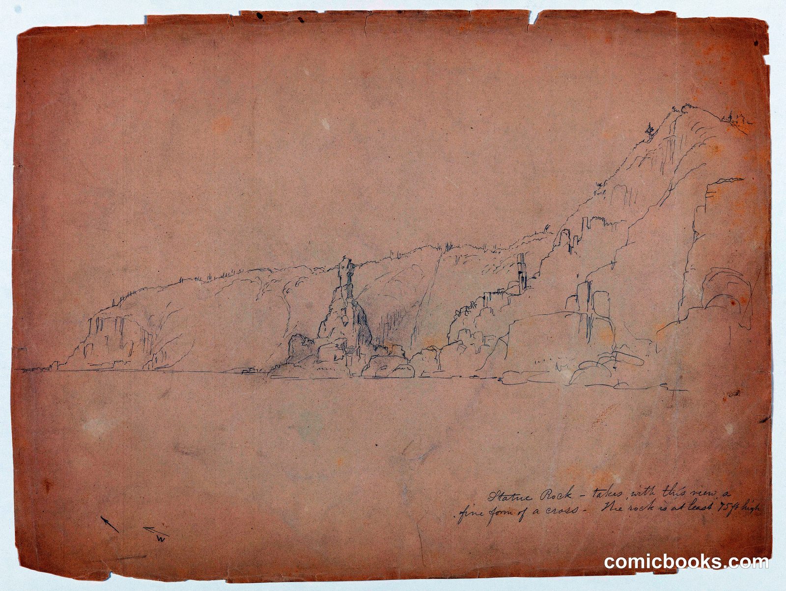 Statue Rock, Grand Manan Island, Canada by Frederic Edwin Church, American, 1826–1900
