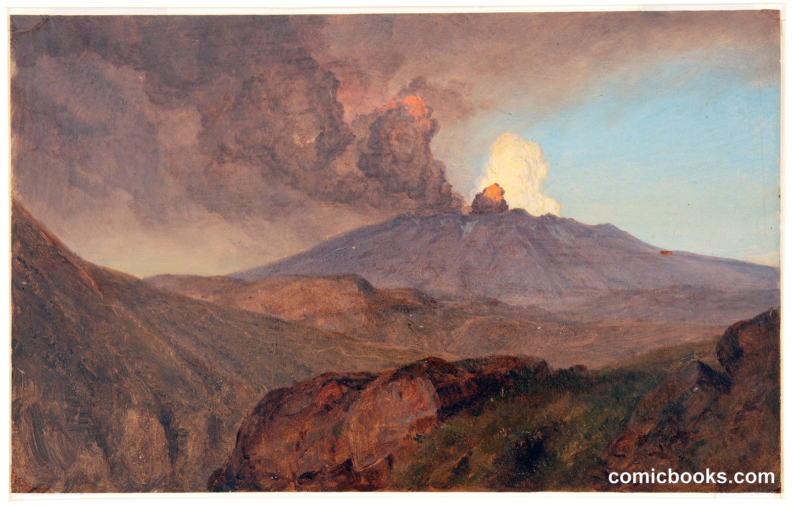 Sangay Erupting, Ecuador by Frederic Edwin Church, American, 1826–1900