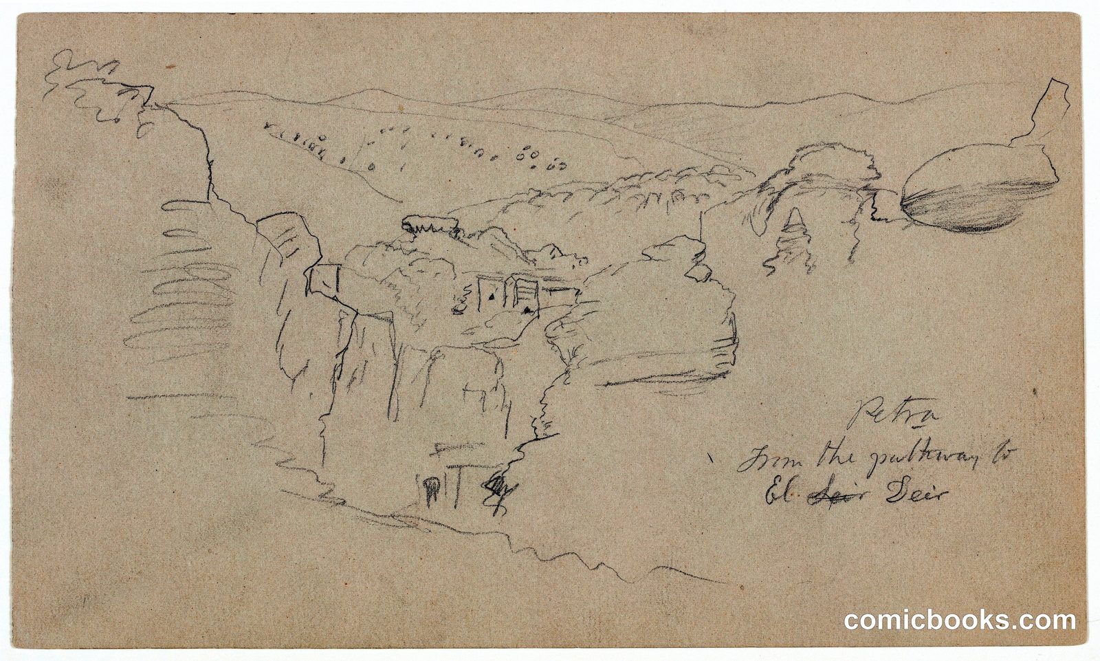 Petra from the Pathway to Ed-Deir by Frederic Edwin Church, American, 1826–1900