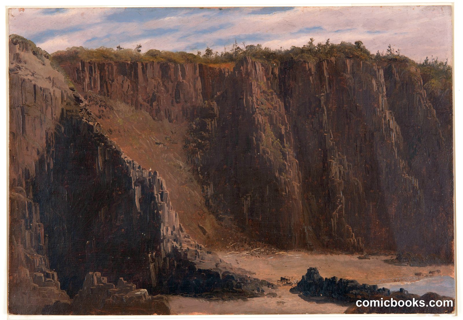 Cliffs at Grand Manan Island, Canada by Frederic Edwin Church, American, 1826–1900