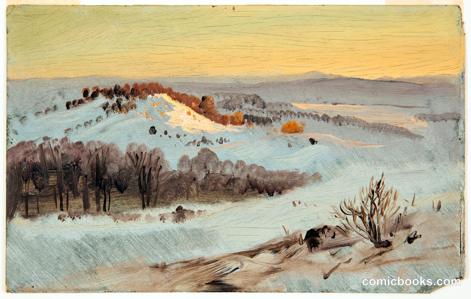 Hudson Valley in Winter from Church's Farm, New York by Frederic Edwin Church, American, 1826–1900