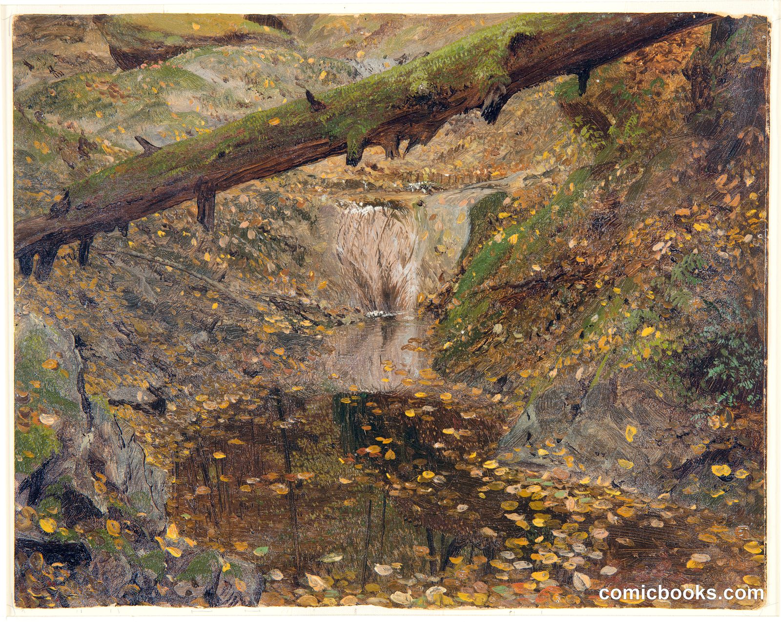 Woodland Stream, Late Autumn by Frederic Edwin Church, American, 1826–1900