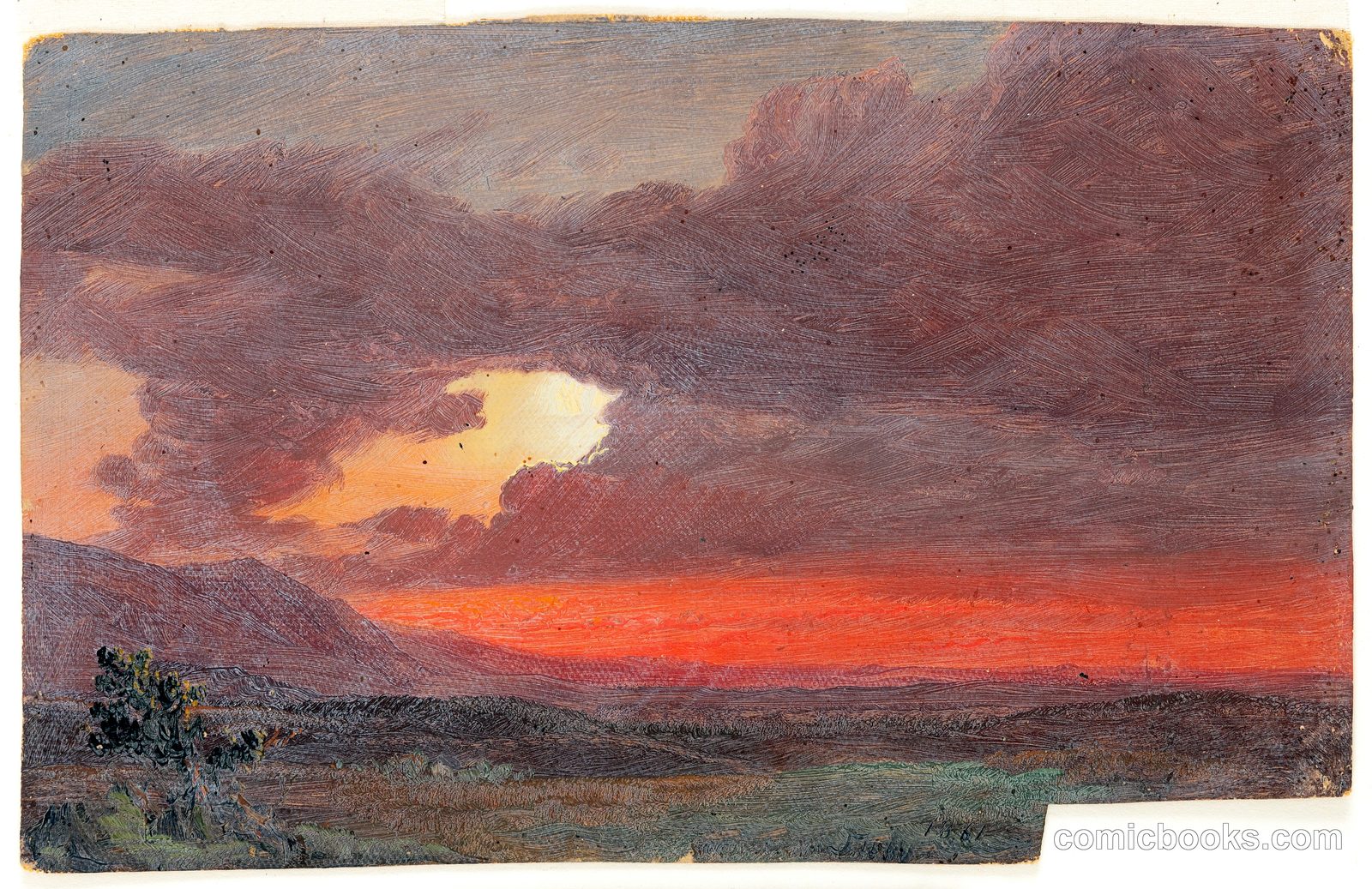 Sunset over the Hudson Valley, Hudson, New York by Frederic Edwin Church, American, 1826–1900