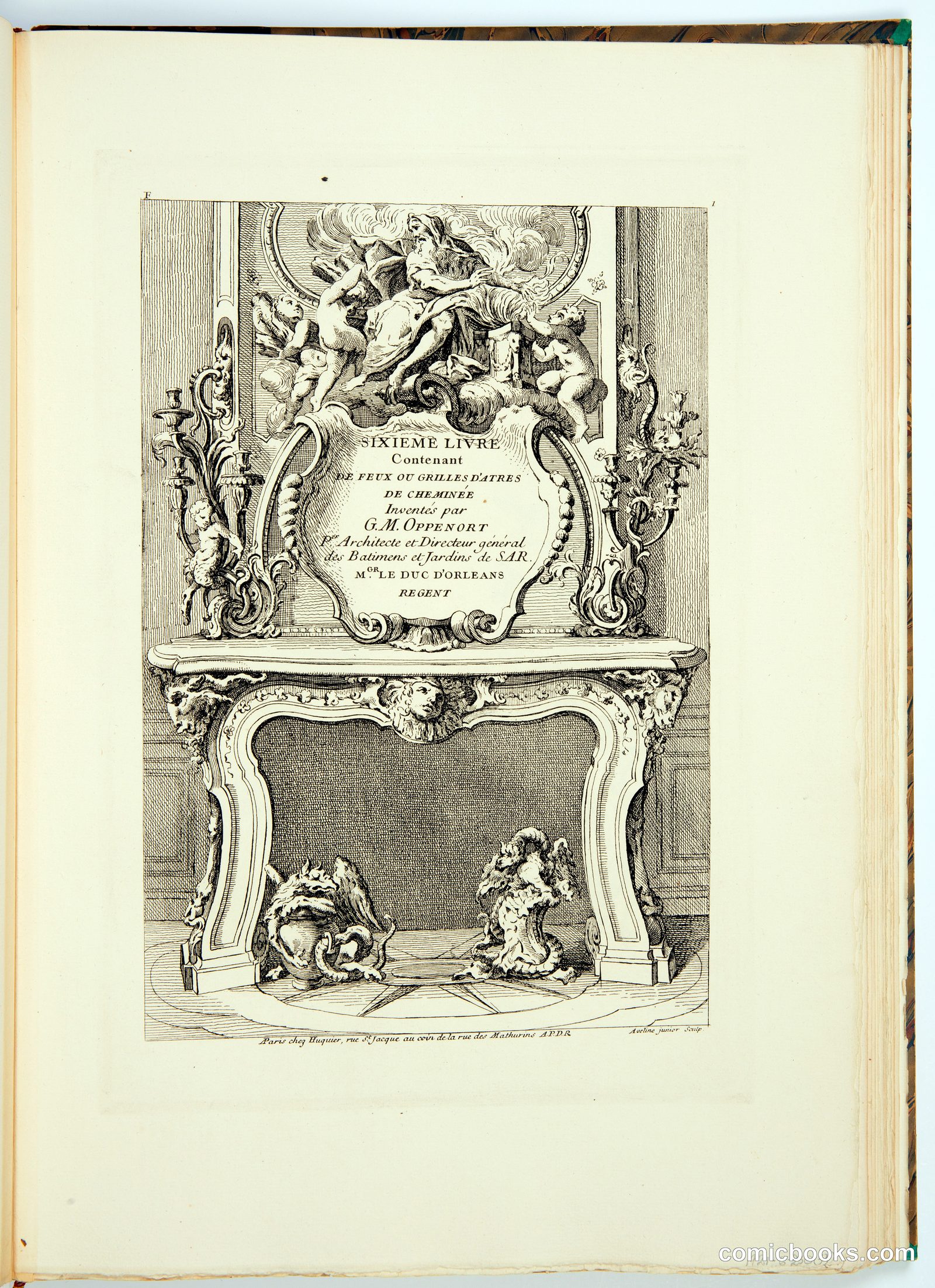 Title Page, Sixth Book by Gilles-Marie Oppenord, French, 1672–1742