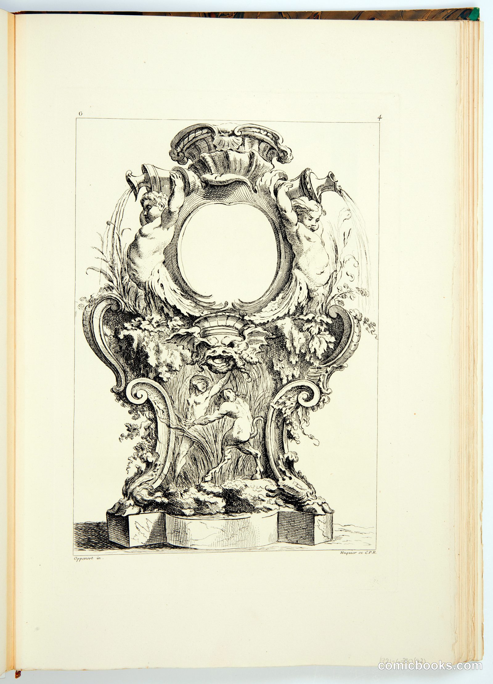 Ornamental Fountain Design by Gilles-Marie Oppenord, French, 1672–1742