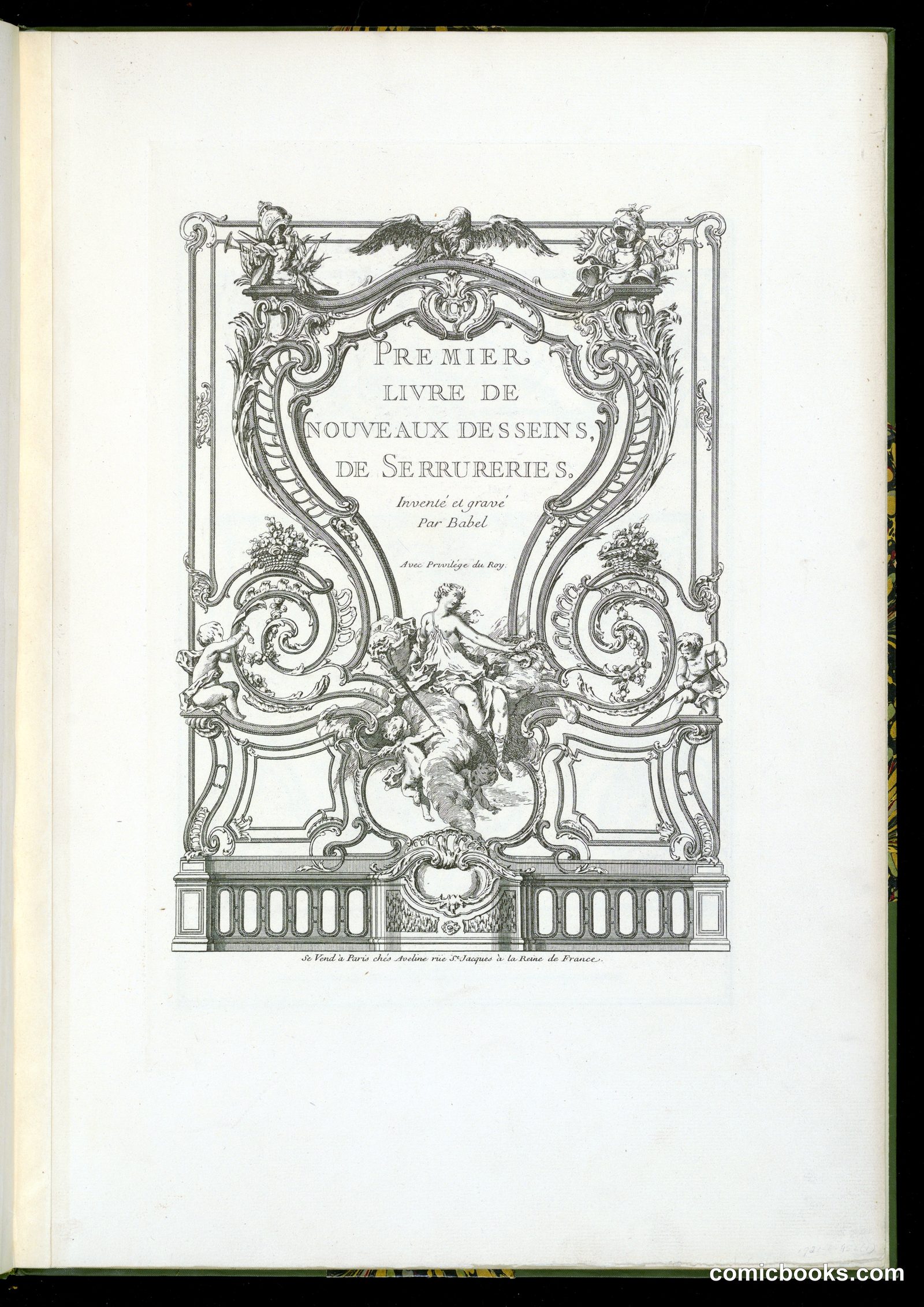Premier Livre de Nouveaux Desseins, de Serrureries by Pierre Edme Babel, French, 1720–1775