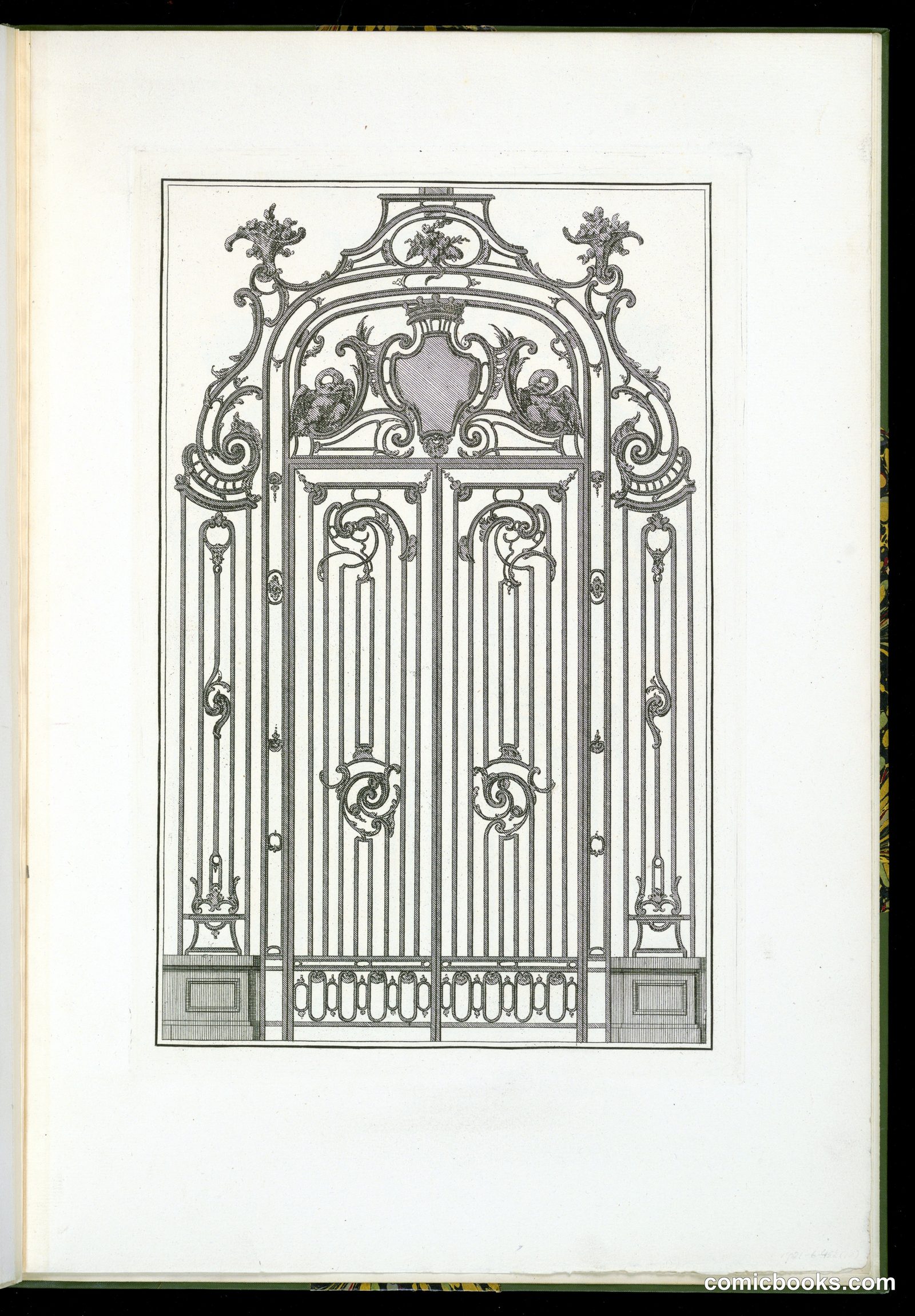 Ornamental Gate Design by Pierre Edme Babel, French, 1720–1775