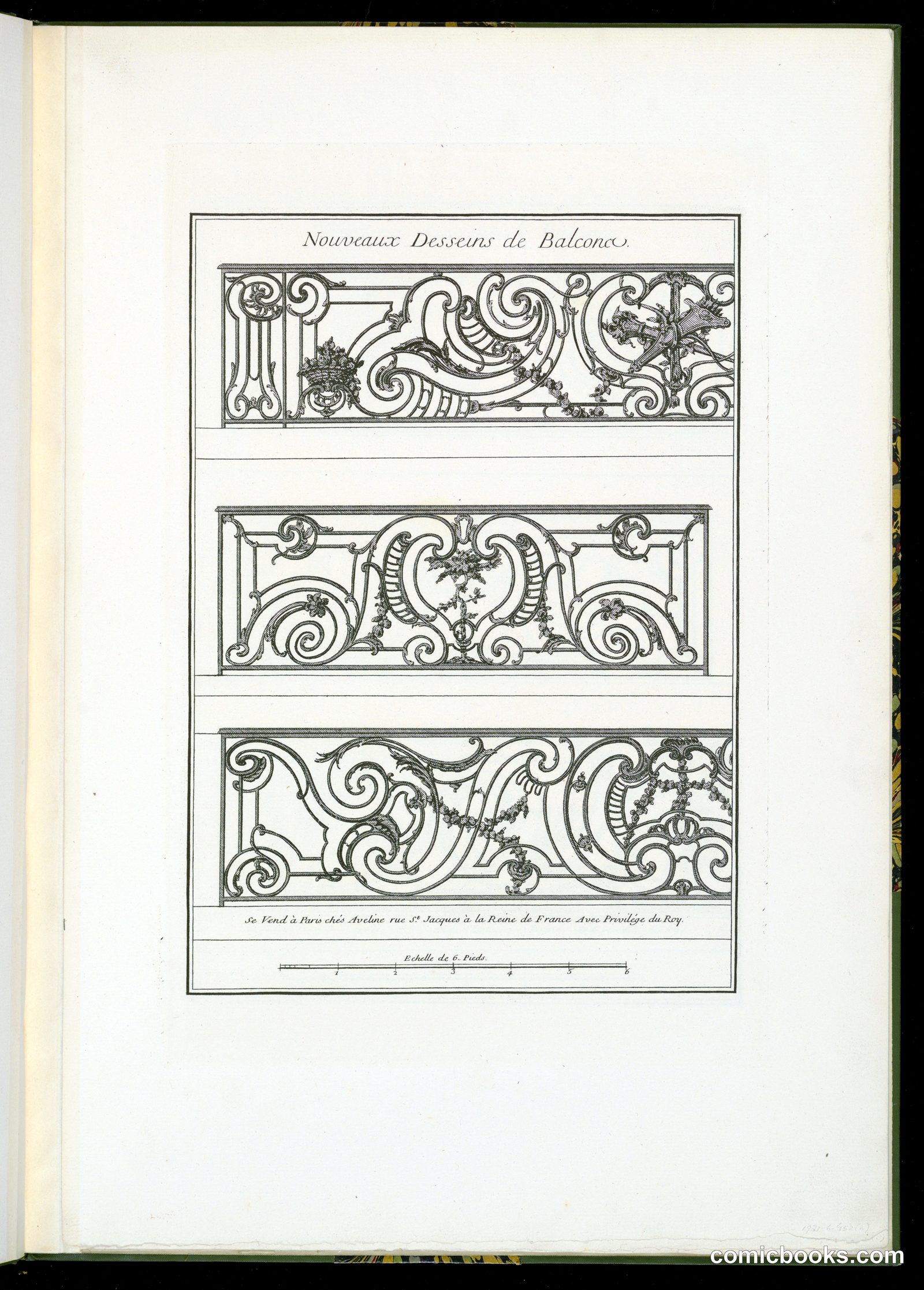 Nouveaux Desseins de Balcons by Pierre Edme Babel, French, 1720–1775