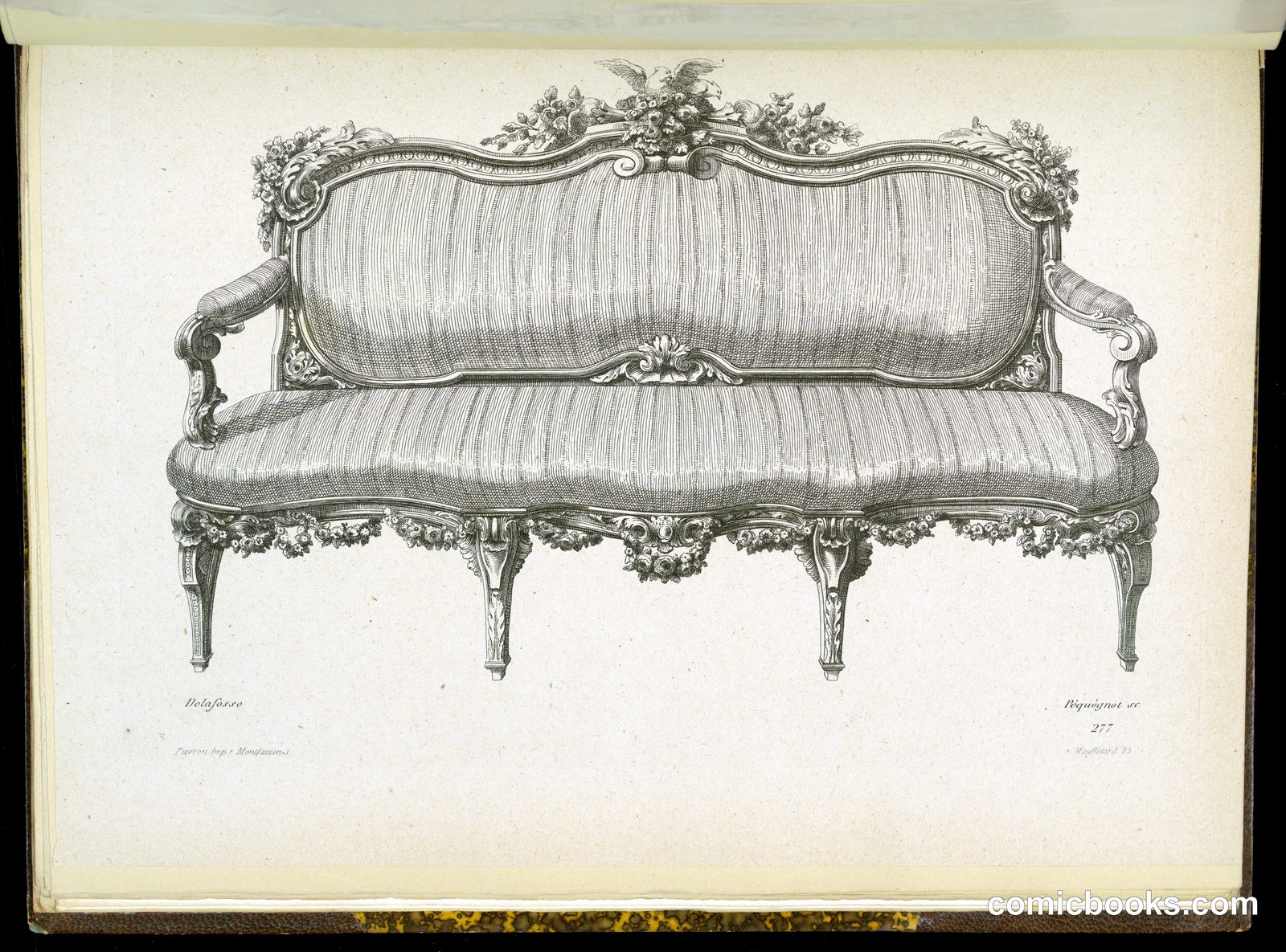 Design for a Sofa by Jean-Charles Delafosse, French, 1734 – 1789