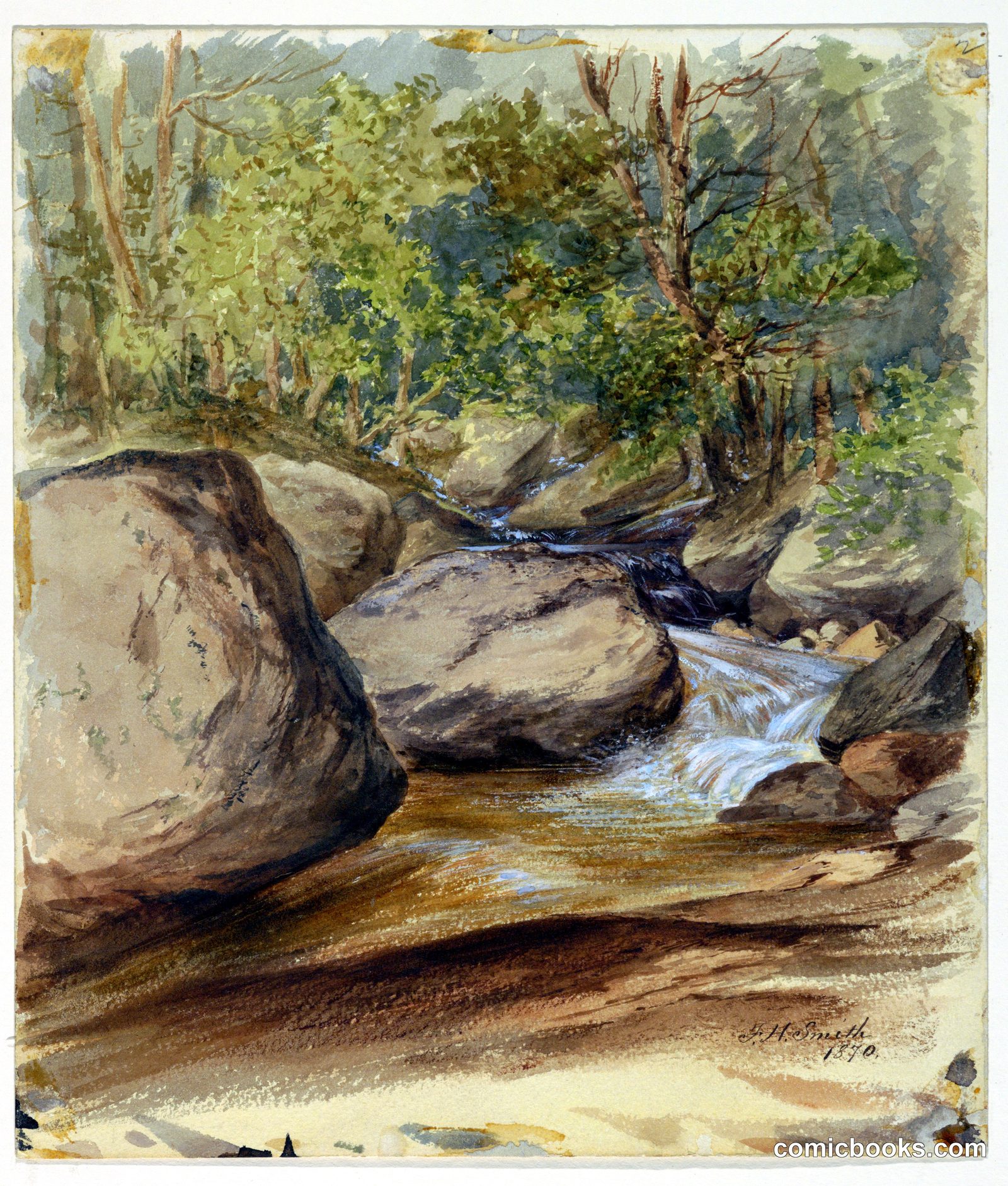 Study of a Stream by Francis Hopkinson Smith, American, 1838–1915