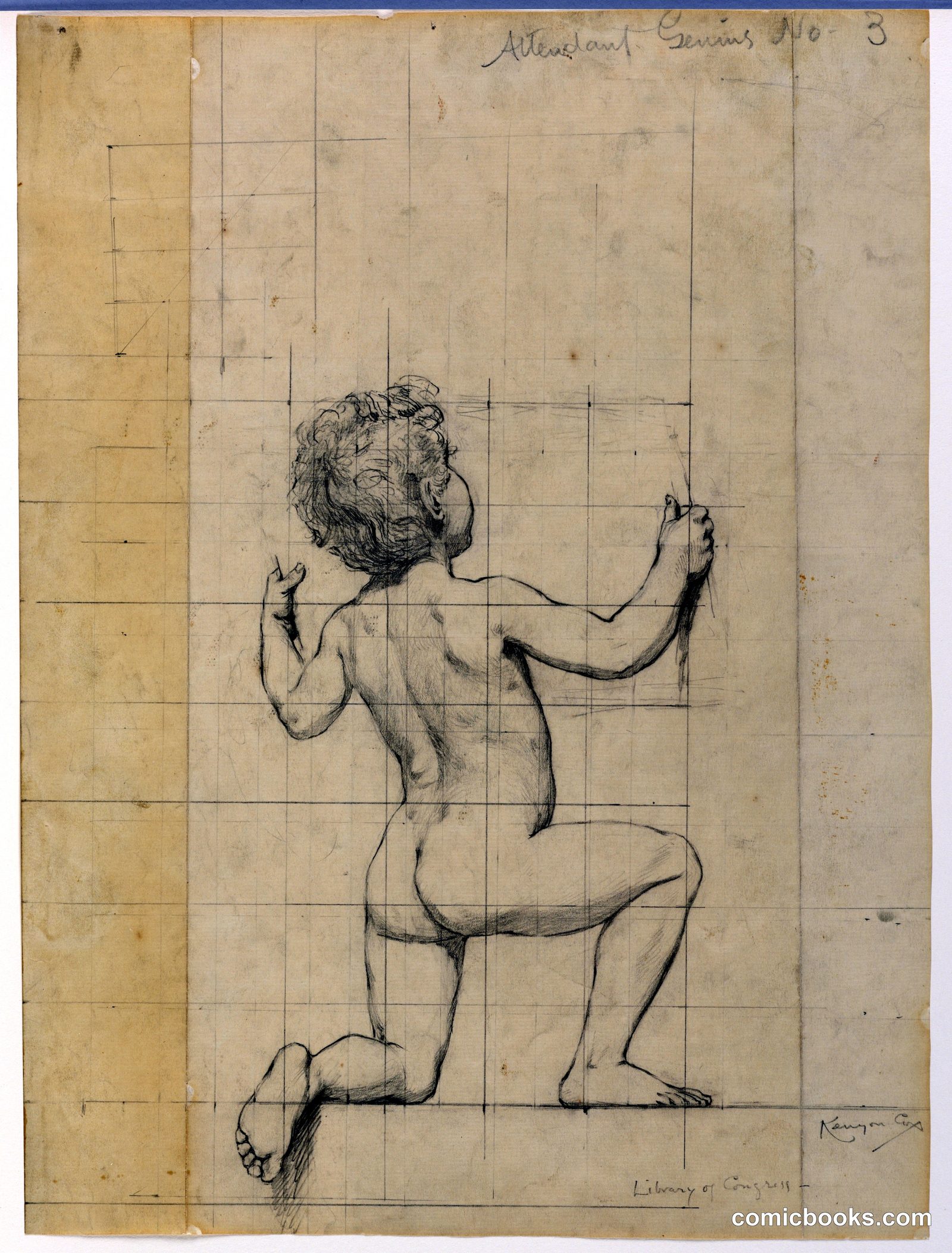 Study for 'Genius' by Kenyon Cox, American, 1856–1919