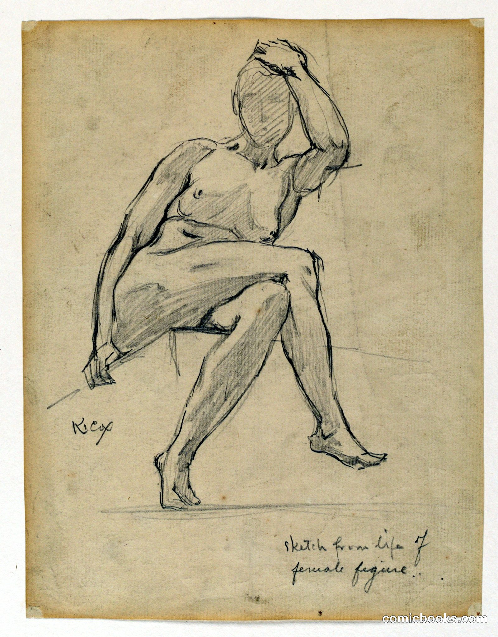 Study of a Female Figure by Kenyon Cox, American, 1856–1919