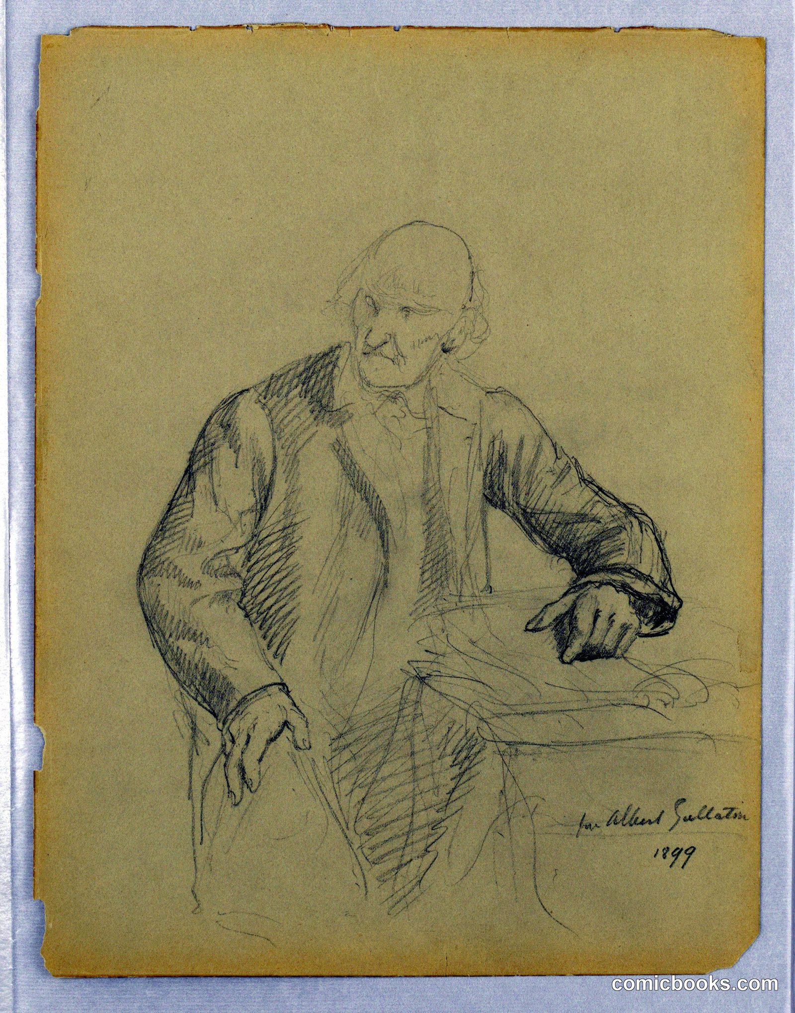 Study for a Portrait of Albert Gallatin, Seated by Daniel Huntington, American, 1816–1906