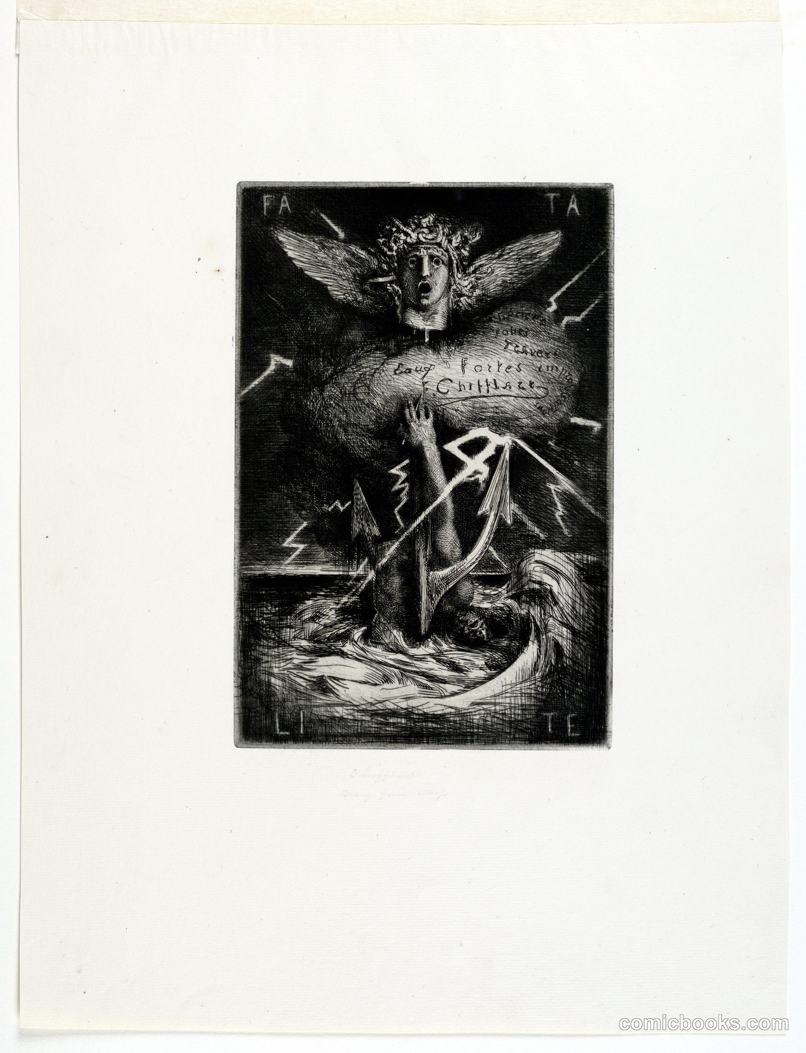 Title page for Douze eaux-fortes by François-Nicolas Chifflart