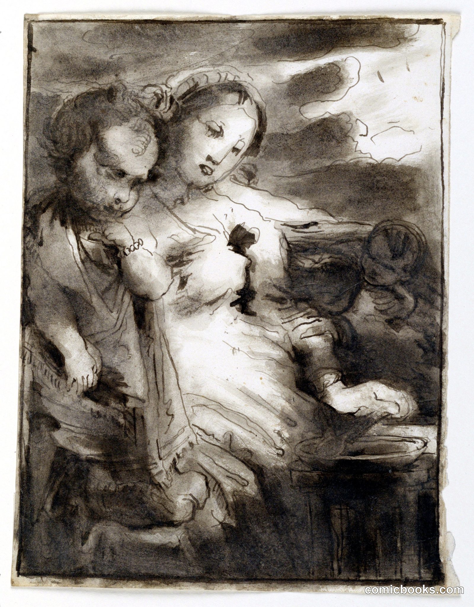 The Virgin Feeding the Child by Fortunato Duranti, Italian